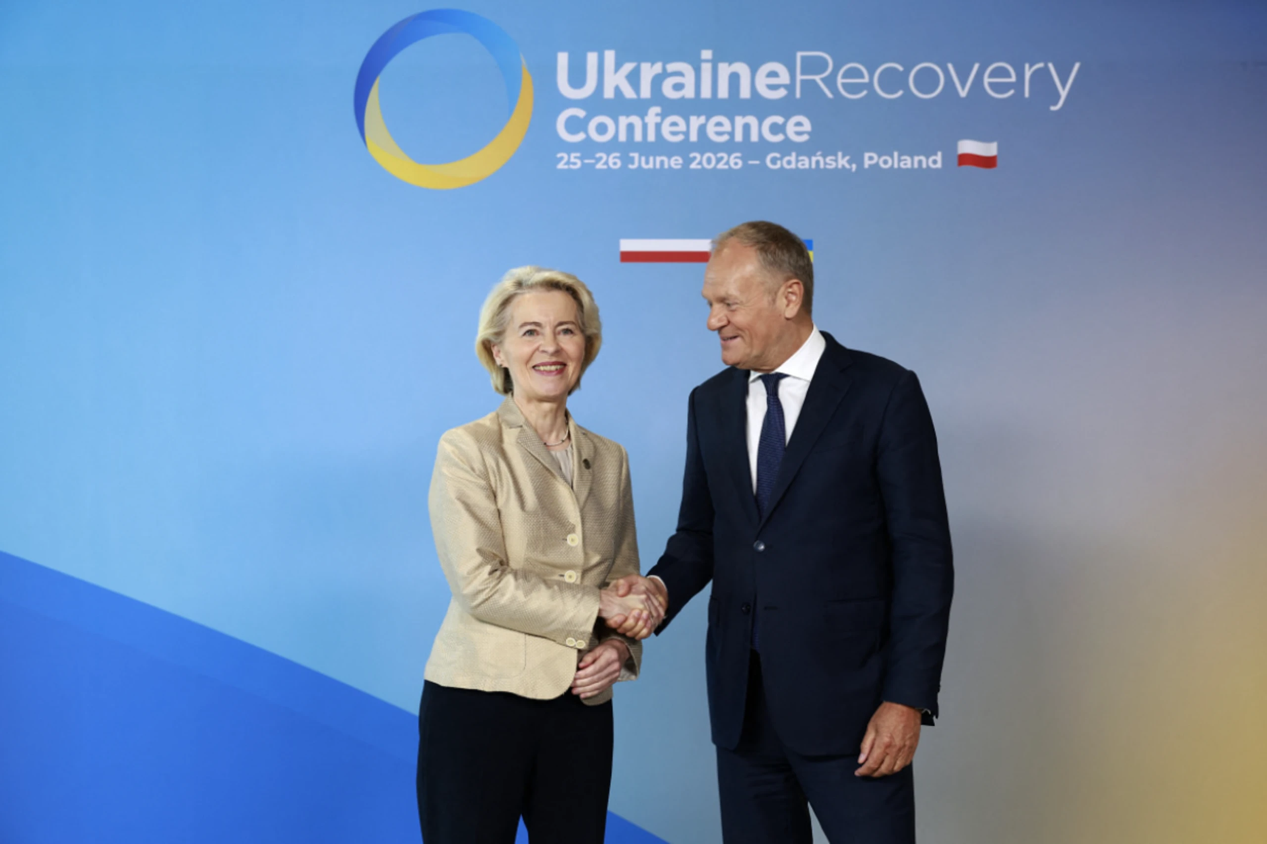 EU-Kommissionspräsidentin von der Leyen mit Polens Premier Tusk