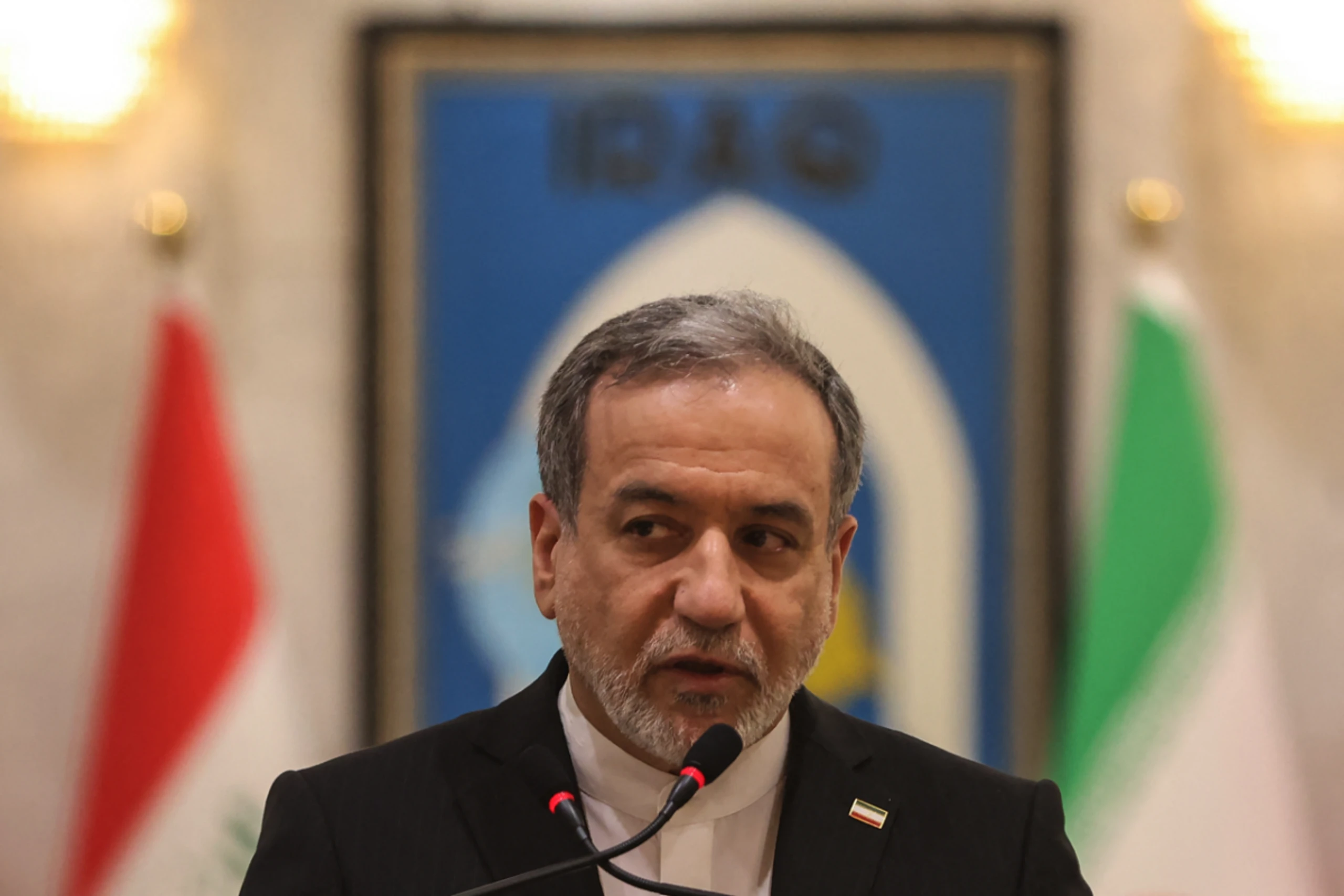 Der iranische Außenminister bei einem Besuch in Bagdad am Sonntag