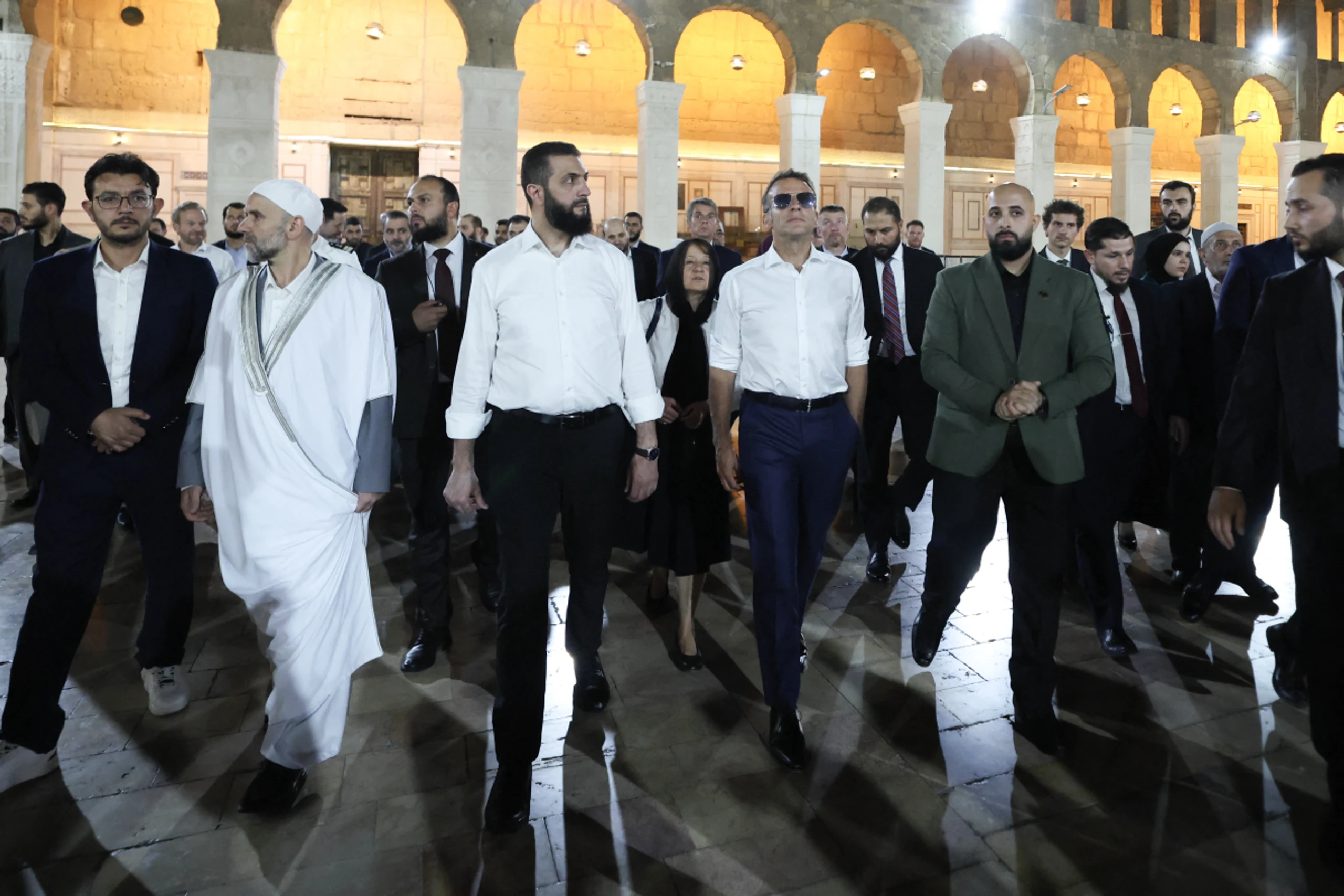 Die zwei Präsidenten in der Umayyaden-Moschee