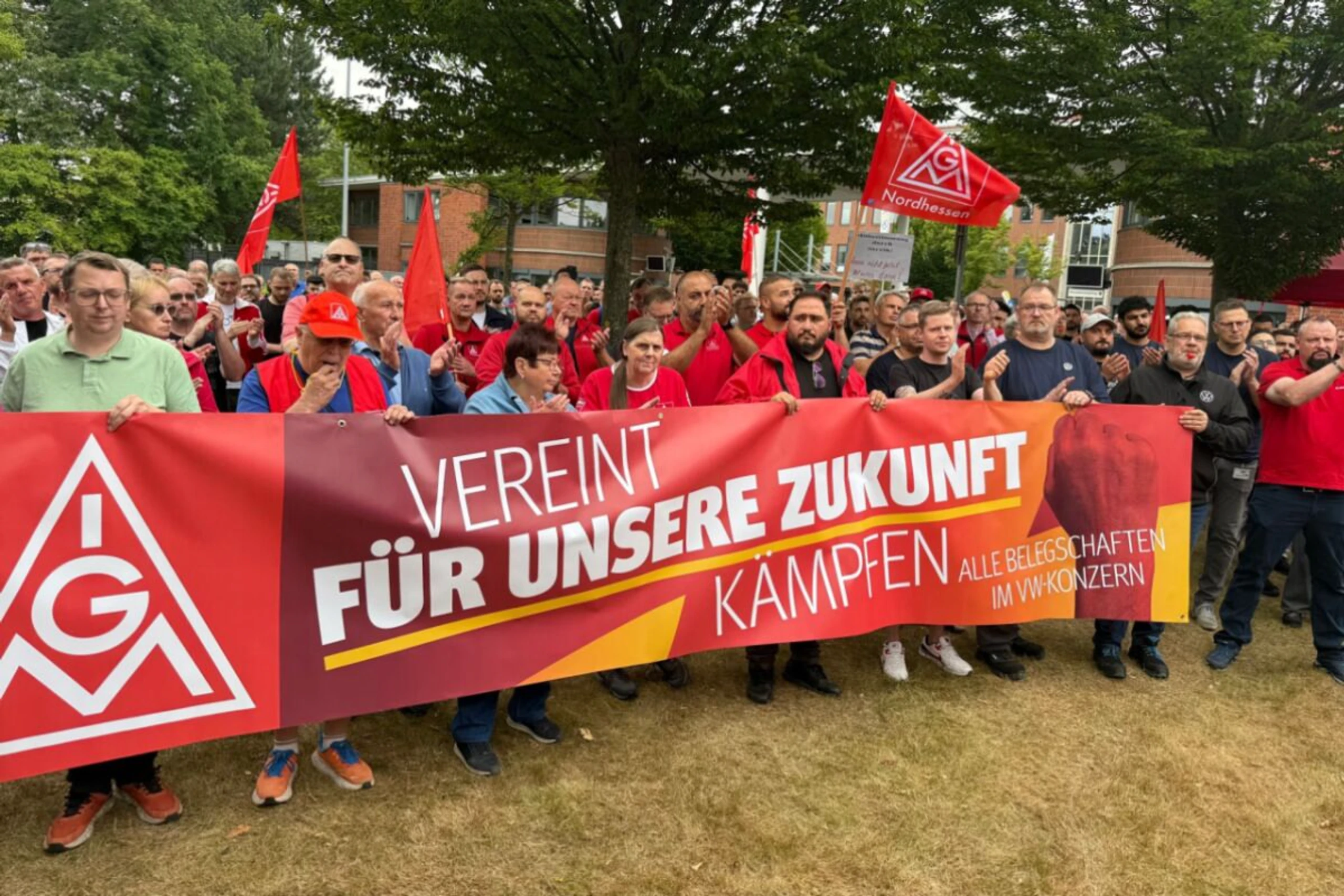 Die heutige VW-Aufsichtsratssitzung war von Protesten begleitet