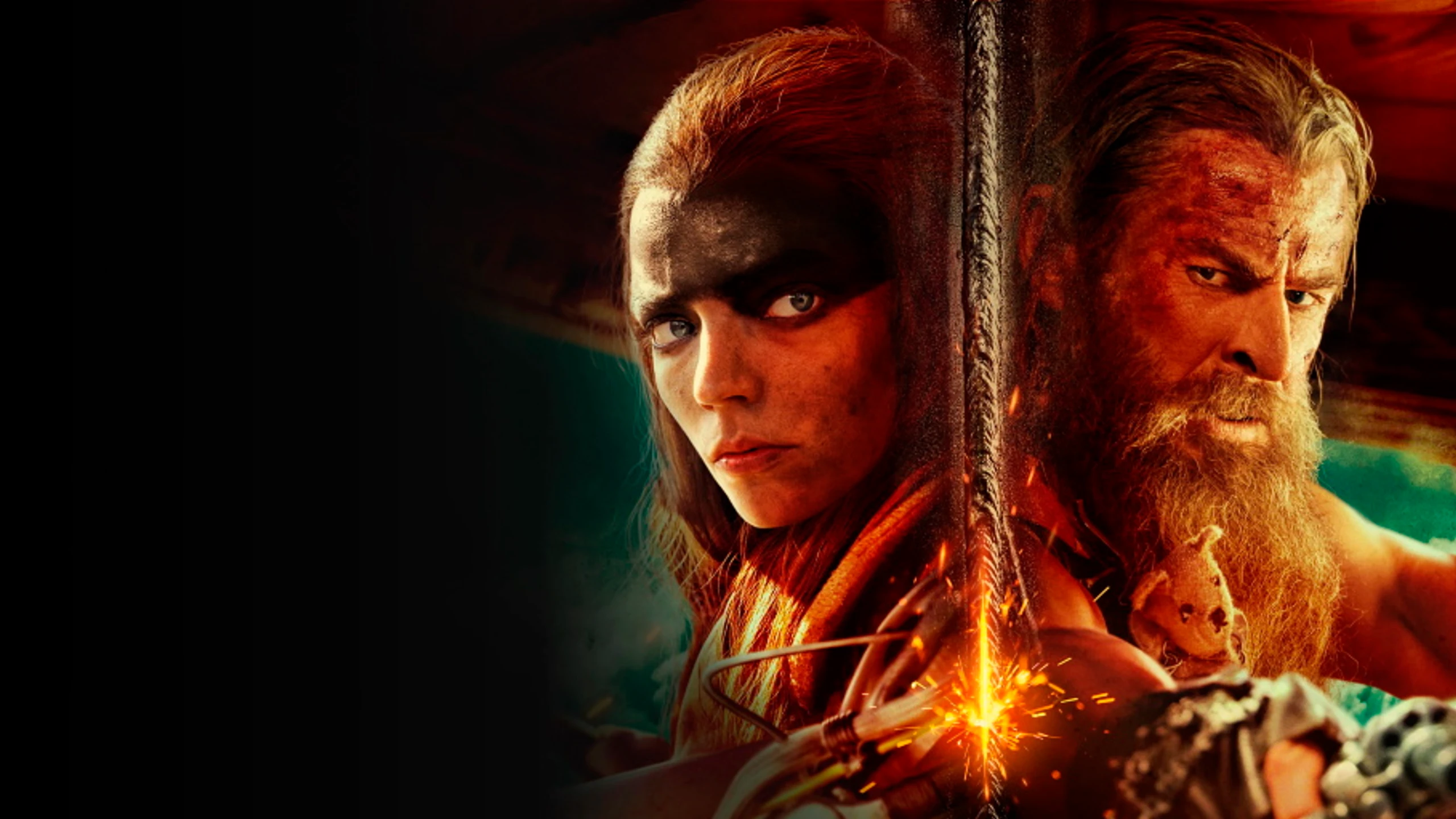 Die Gesichter von Anya Taylor-Joy und Chris Hemsworth in einem Splitscreen