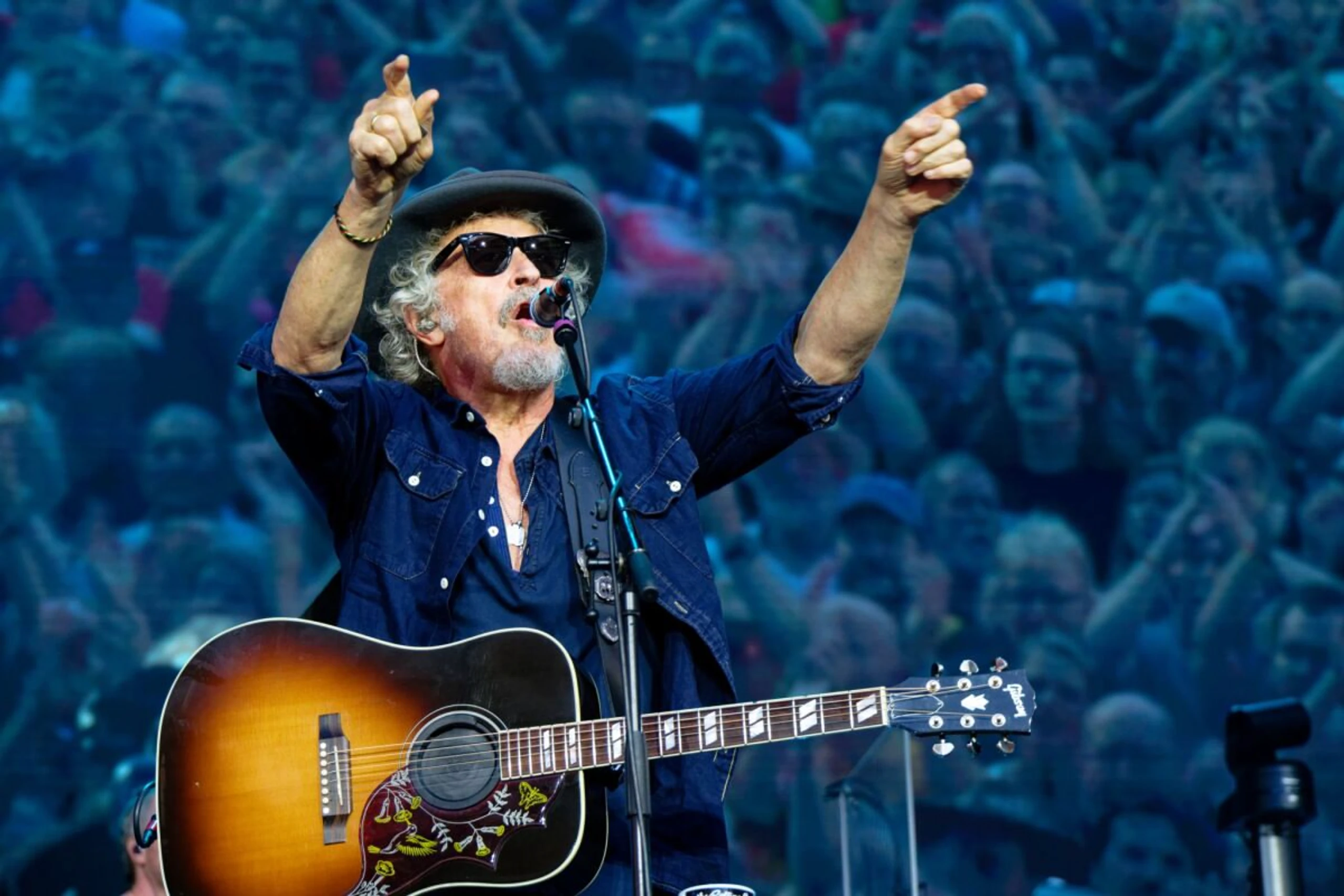 Wolfgang Niedecken beim BAP-Konzert im Kölner Stadion