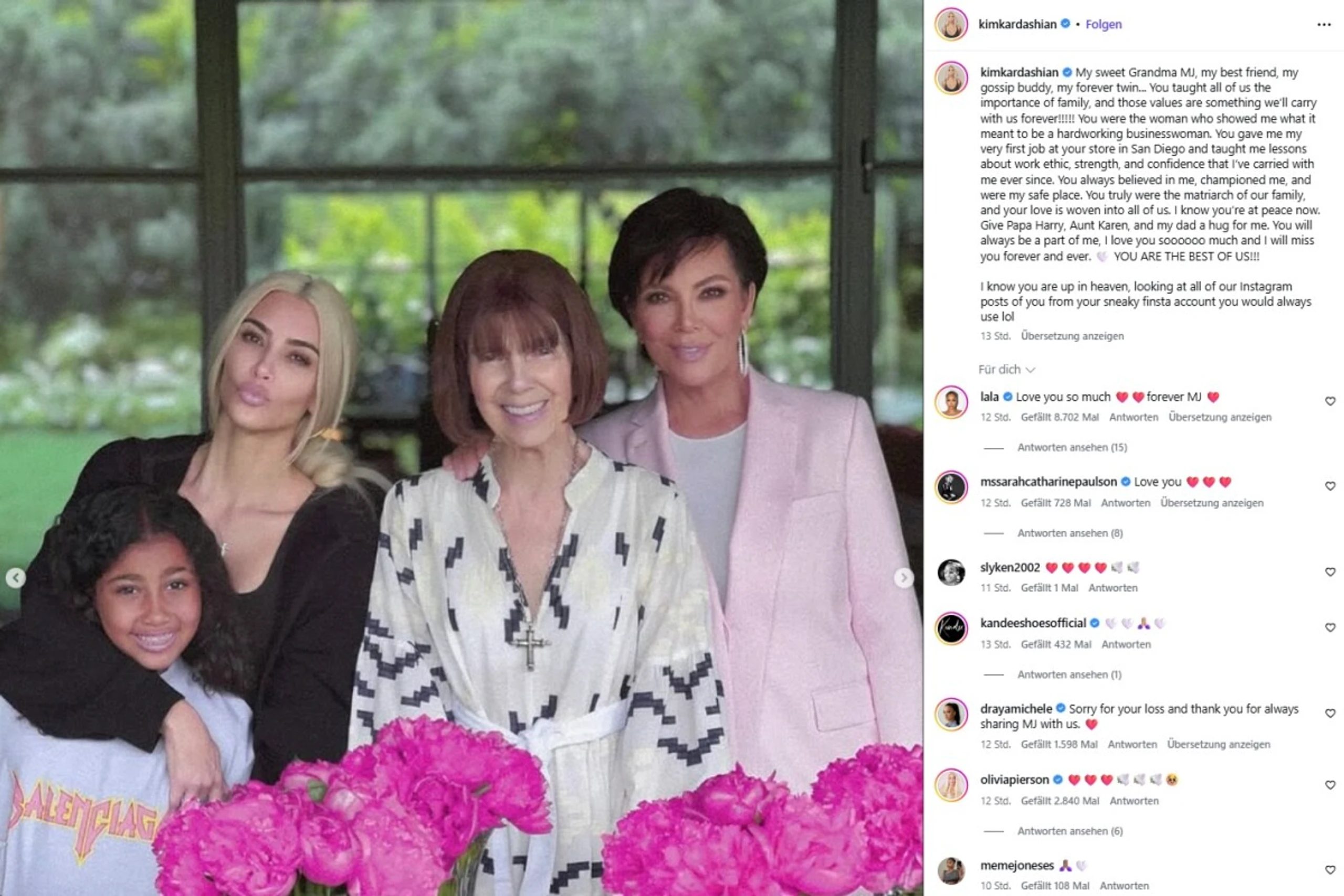 Kim Kardashian postete auf Instagram Familienfotos