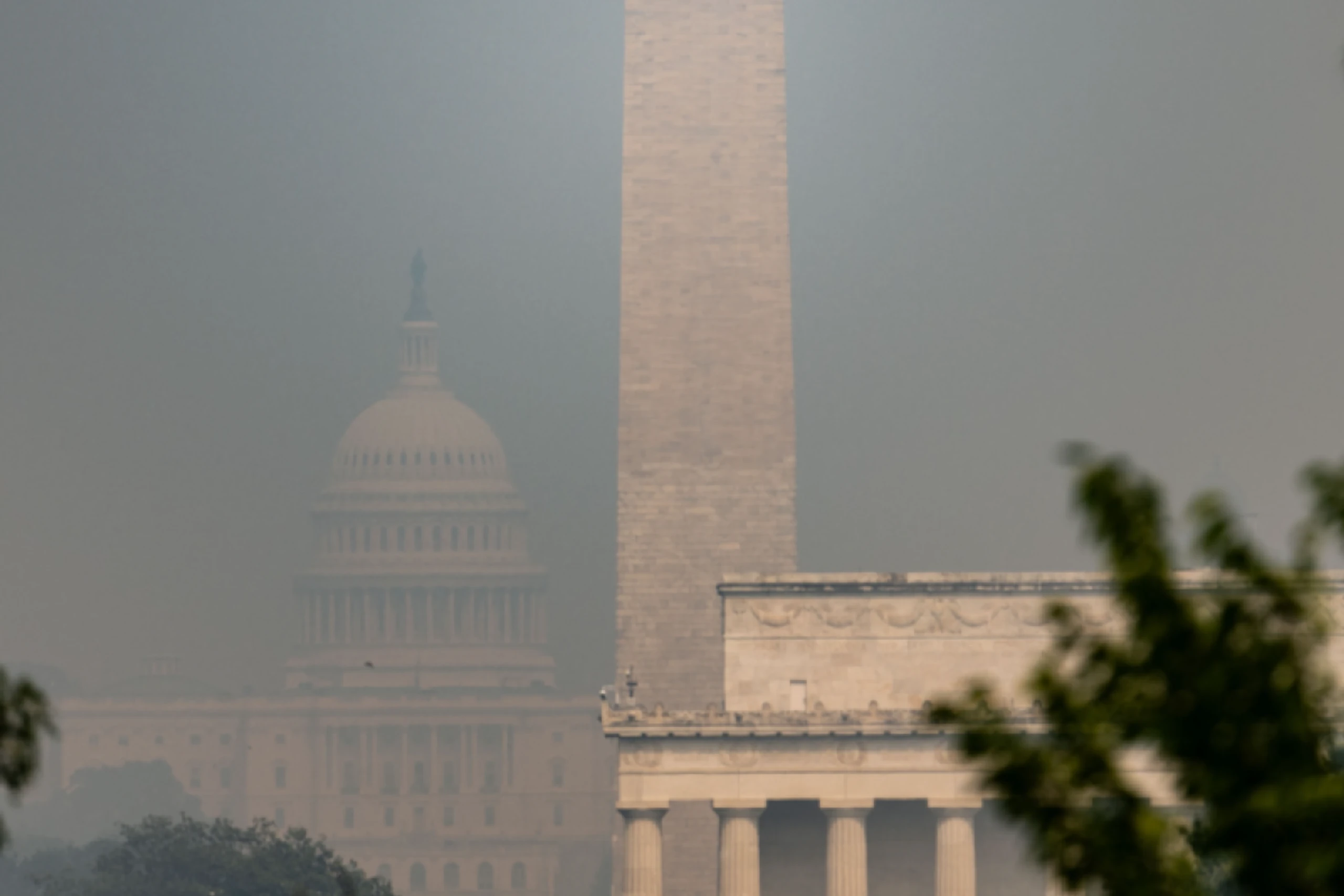 Der Rauch der Waldbrände ist auch in Washington zu sehen