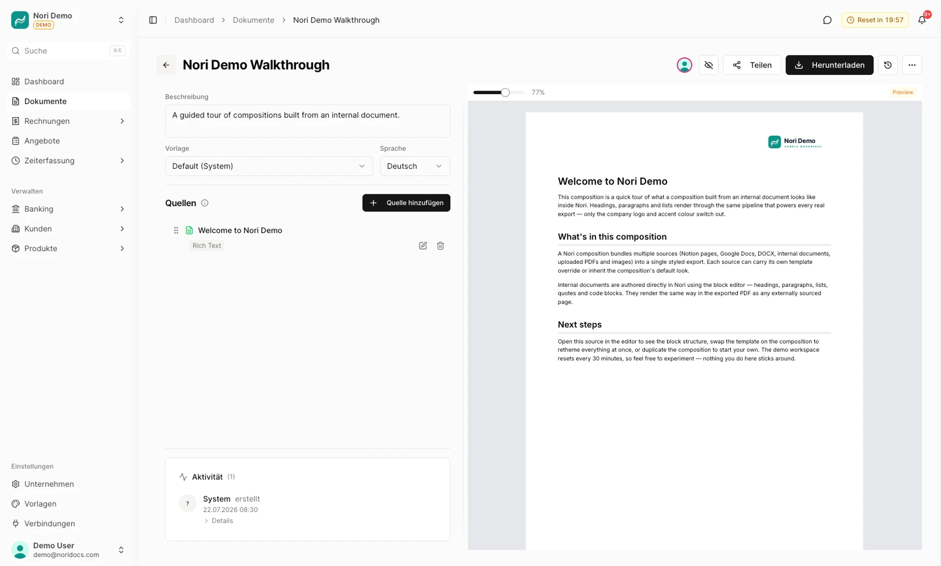 Erstelle Dokumente mit den Tools die du gerne verwendest - Google Docs, Notion oder Word