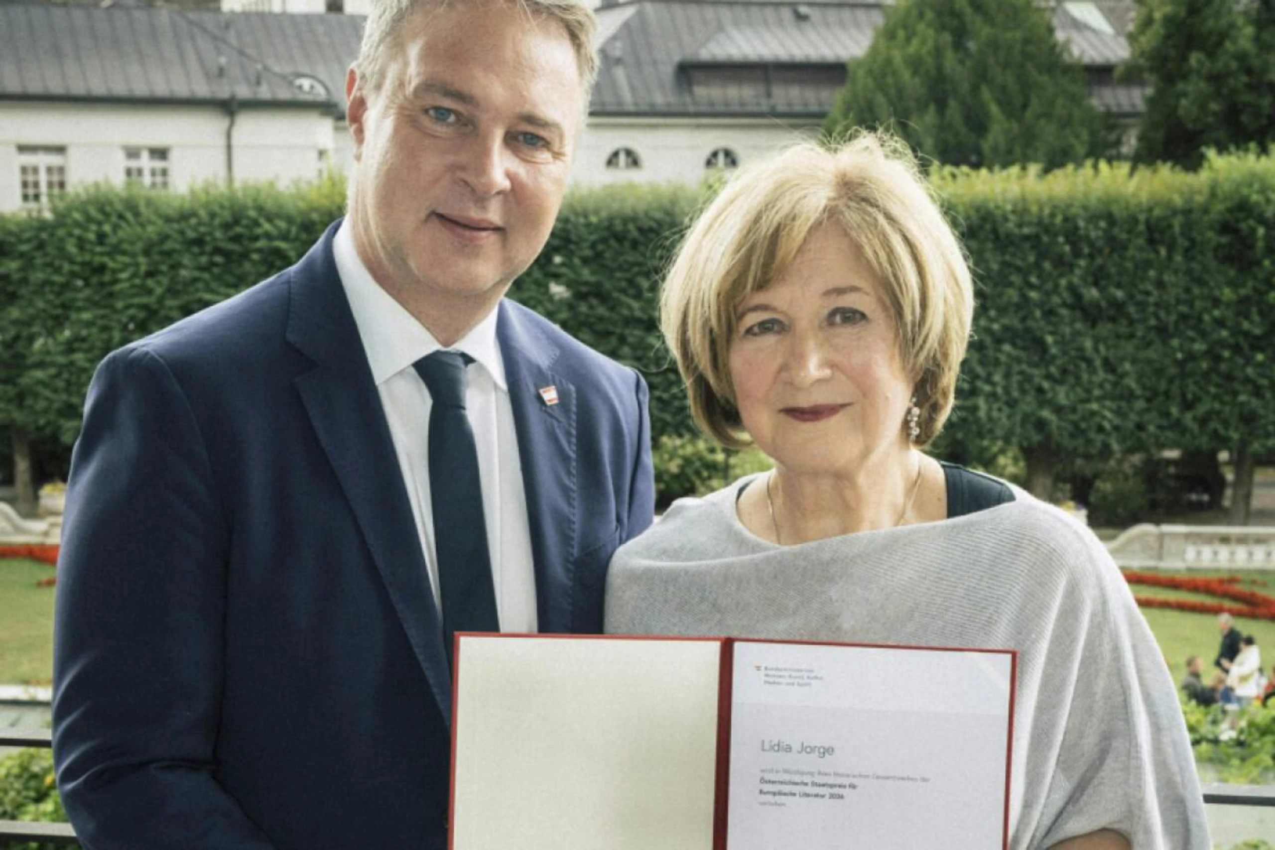 Babler, Jorge und die Staatspreisurkunde