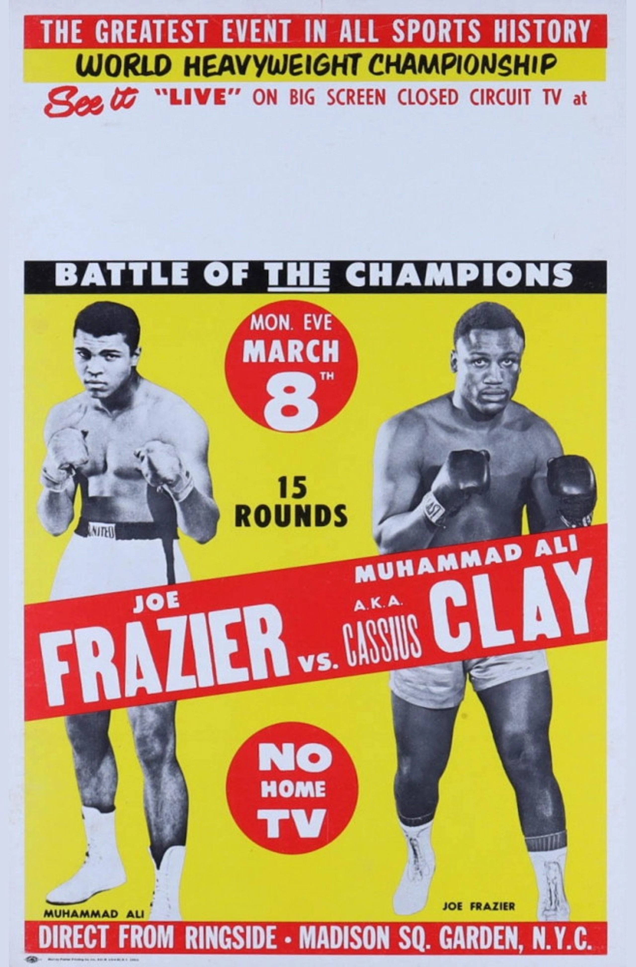 Boxkampf: Cassius Clay gegen Joe Frazier