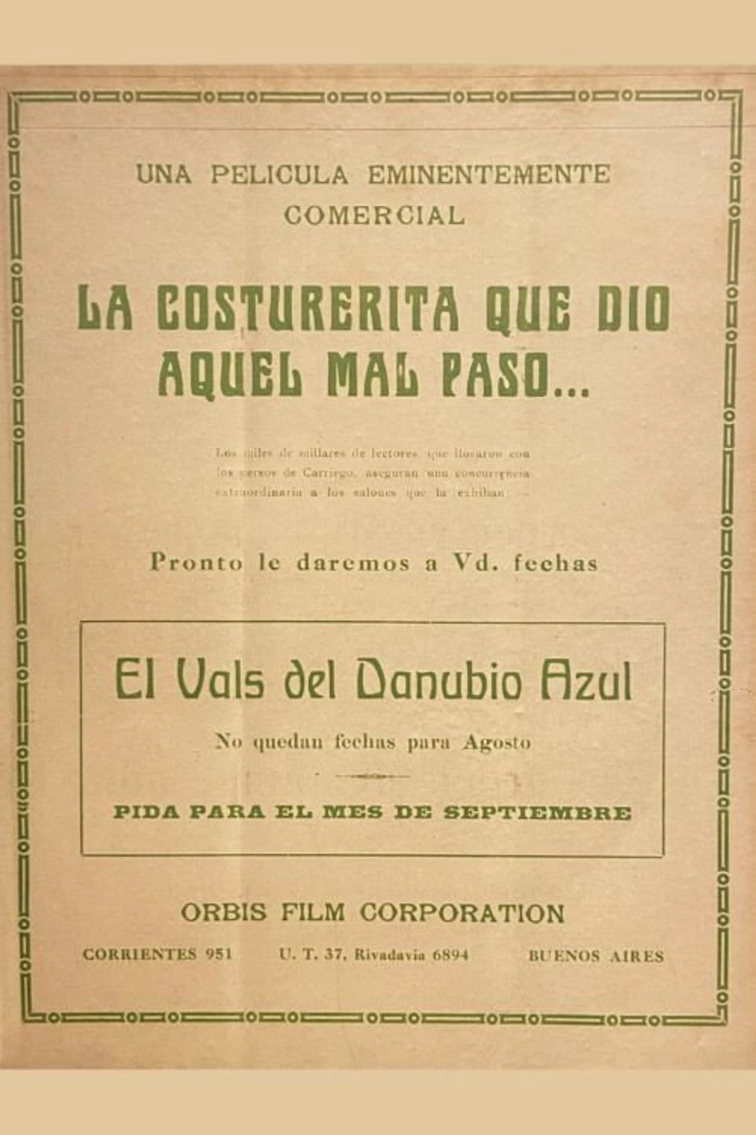 La costurerita que dio aquel mal paso
