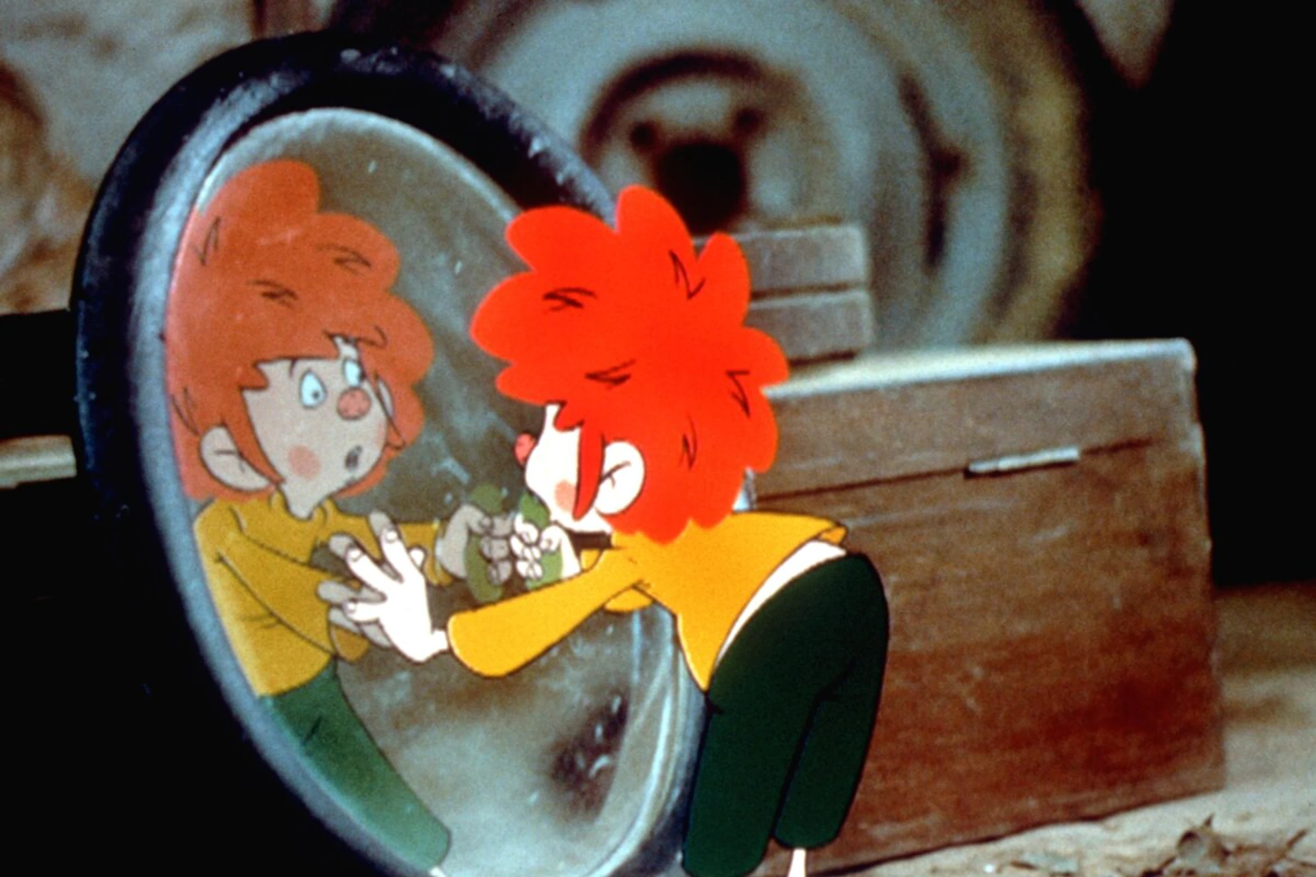 Pumuckl taucht heimlich auf Münchner Brunnen auf