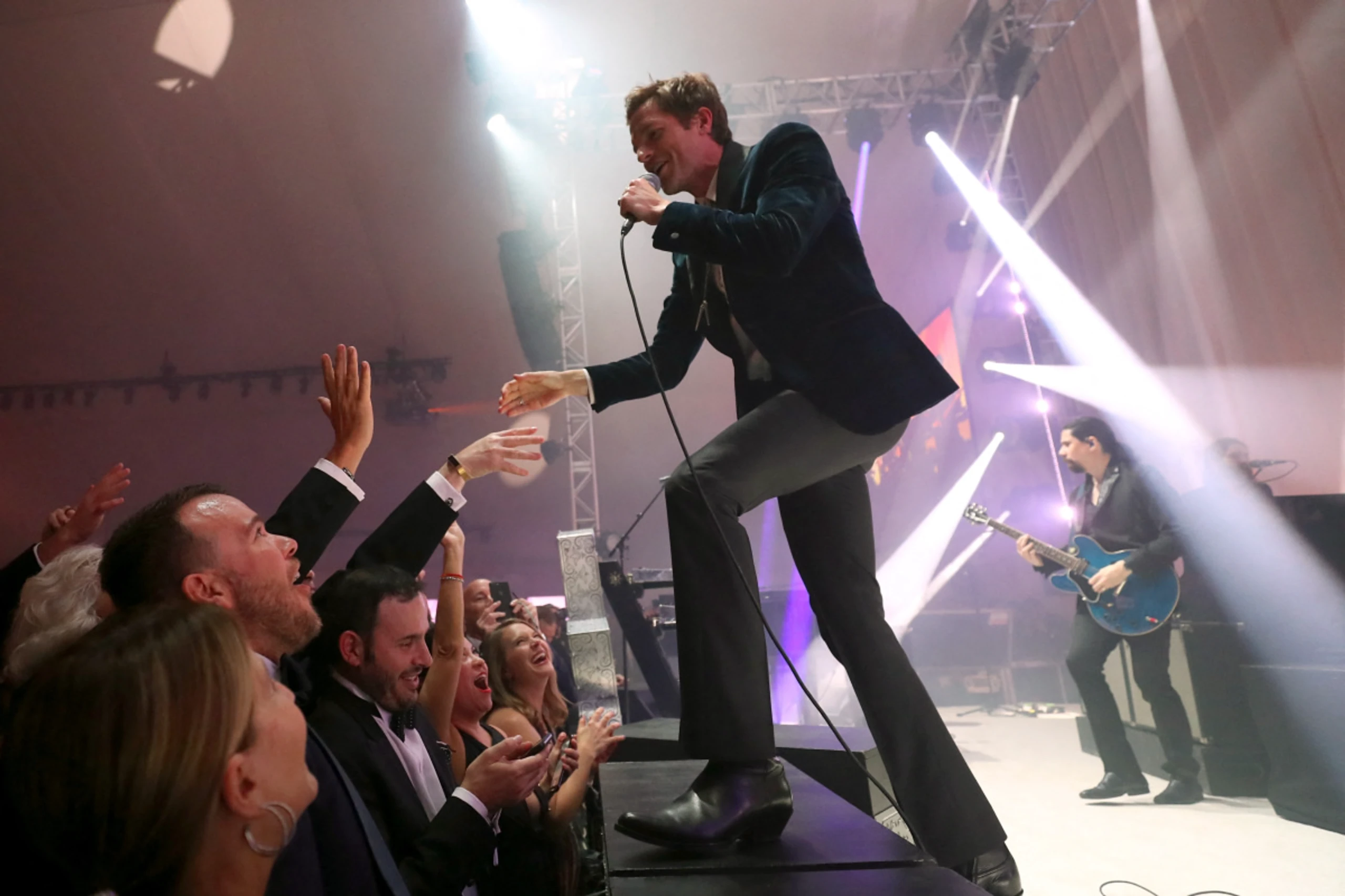 Brandon Flowers on stage