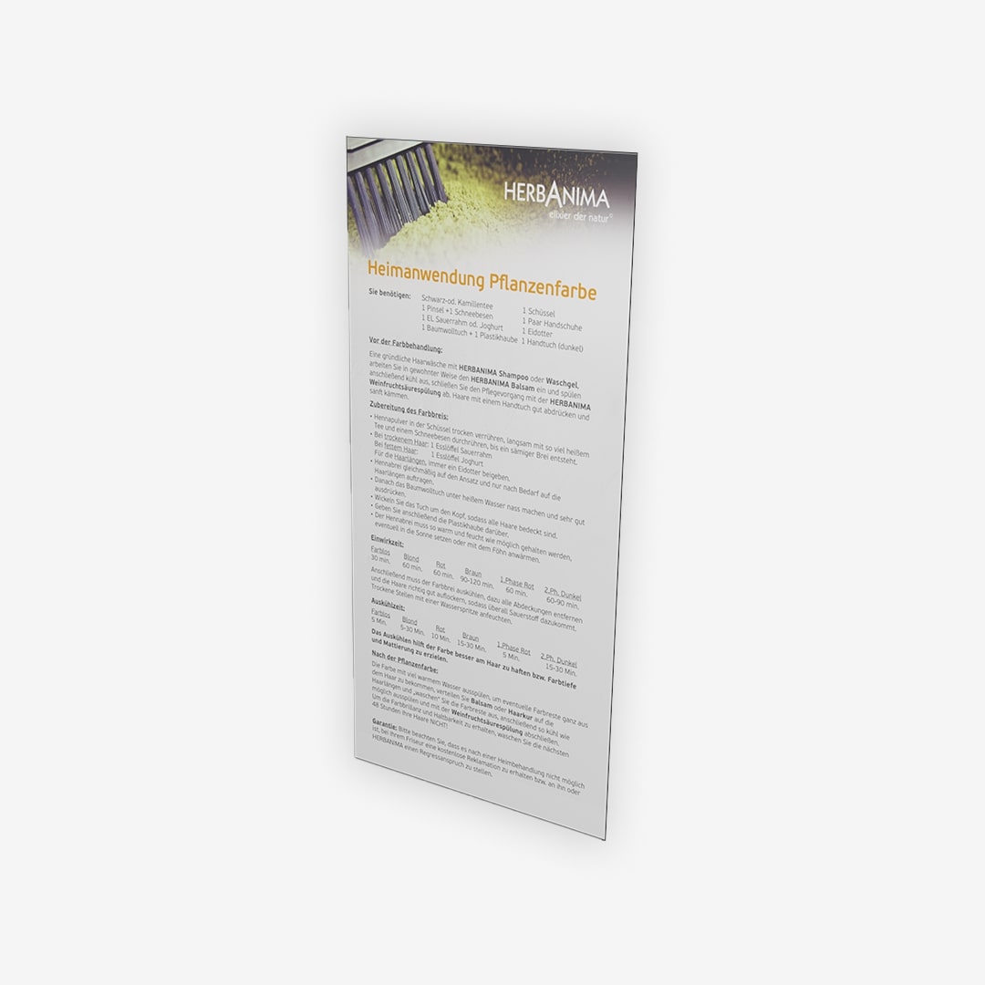 Folder - Pflanzenfarbe Heimanwendung  10 Stk.