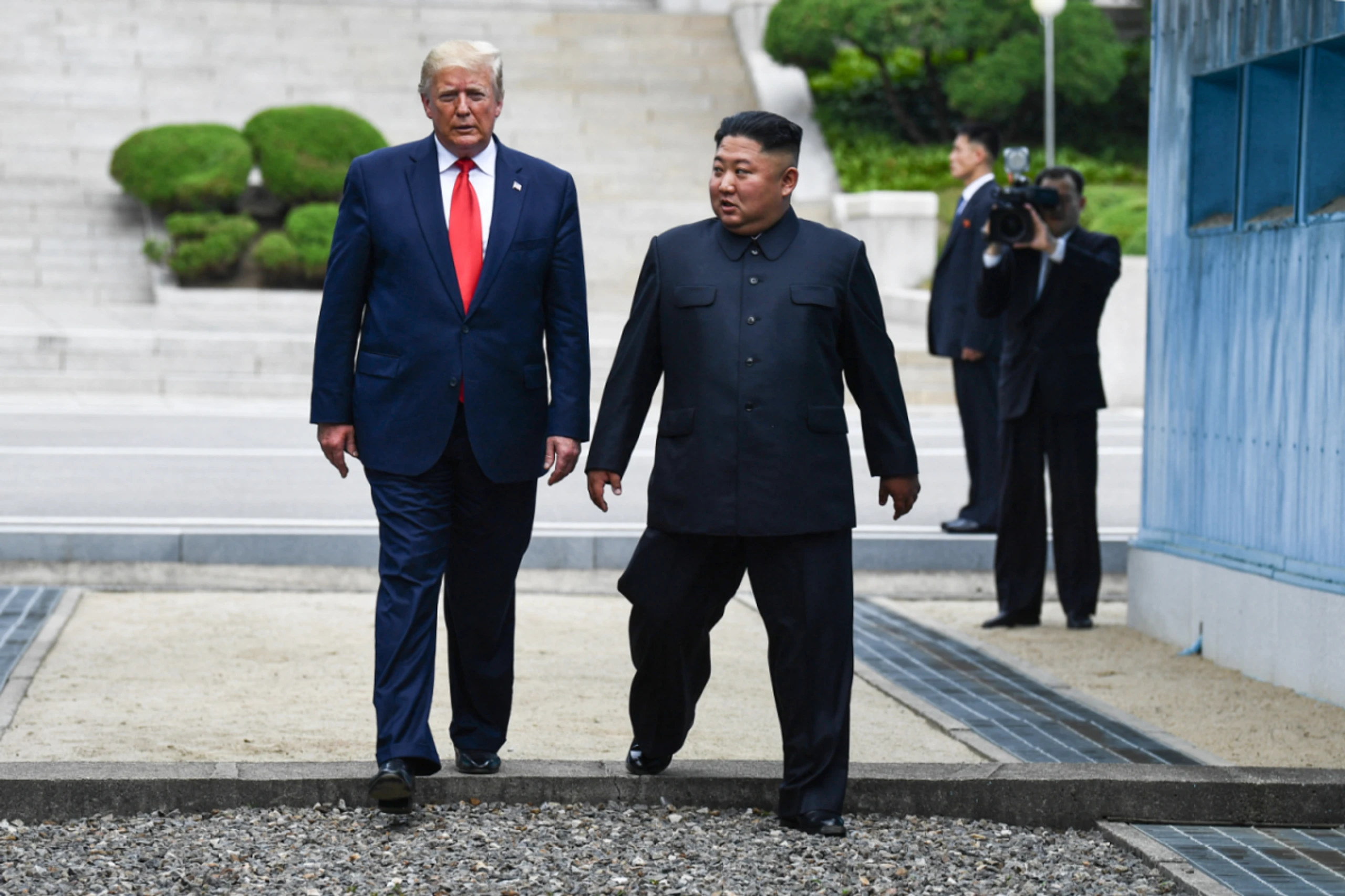 US-Präsident Trump und Nordkoreas Machthaber Kim im Jahr 2019