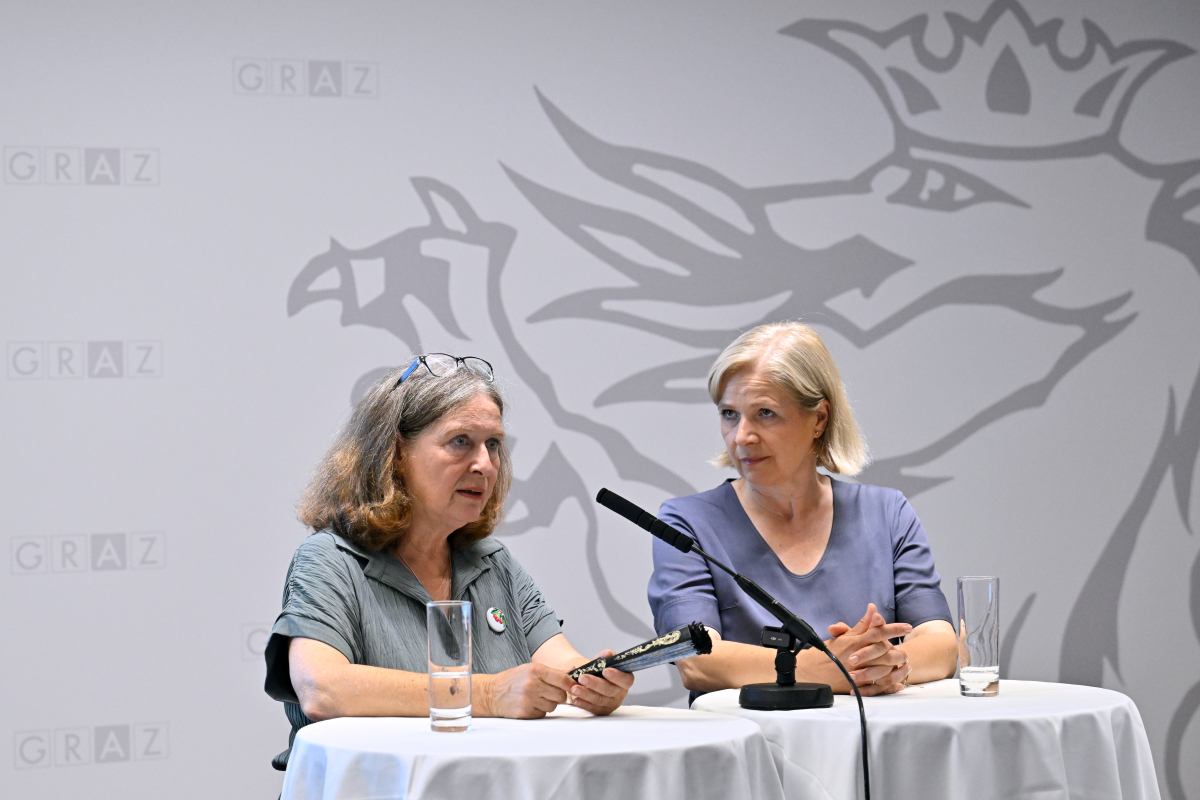 Elke Kahr und Judith Schwentner haben sich auf eine Koalition geeingt
