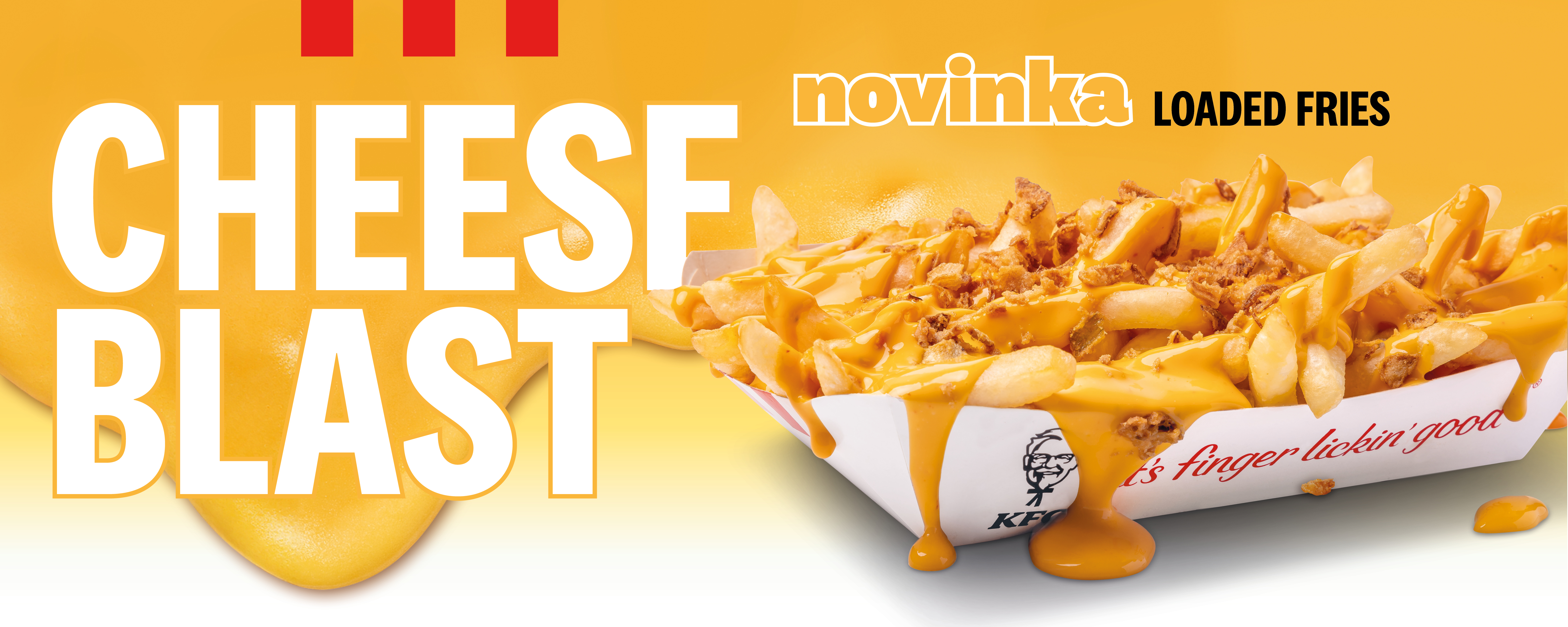 KFC Cheese Blast: Loaded Fries als novinka mit Käsesauce
