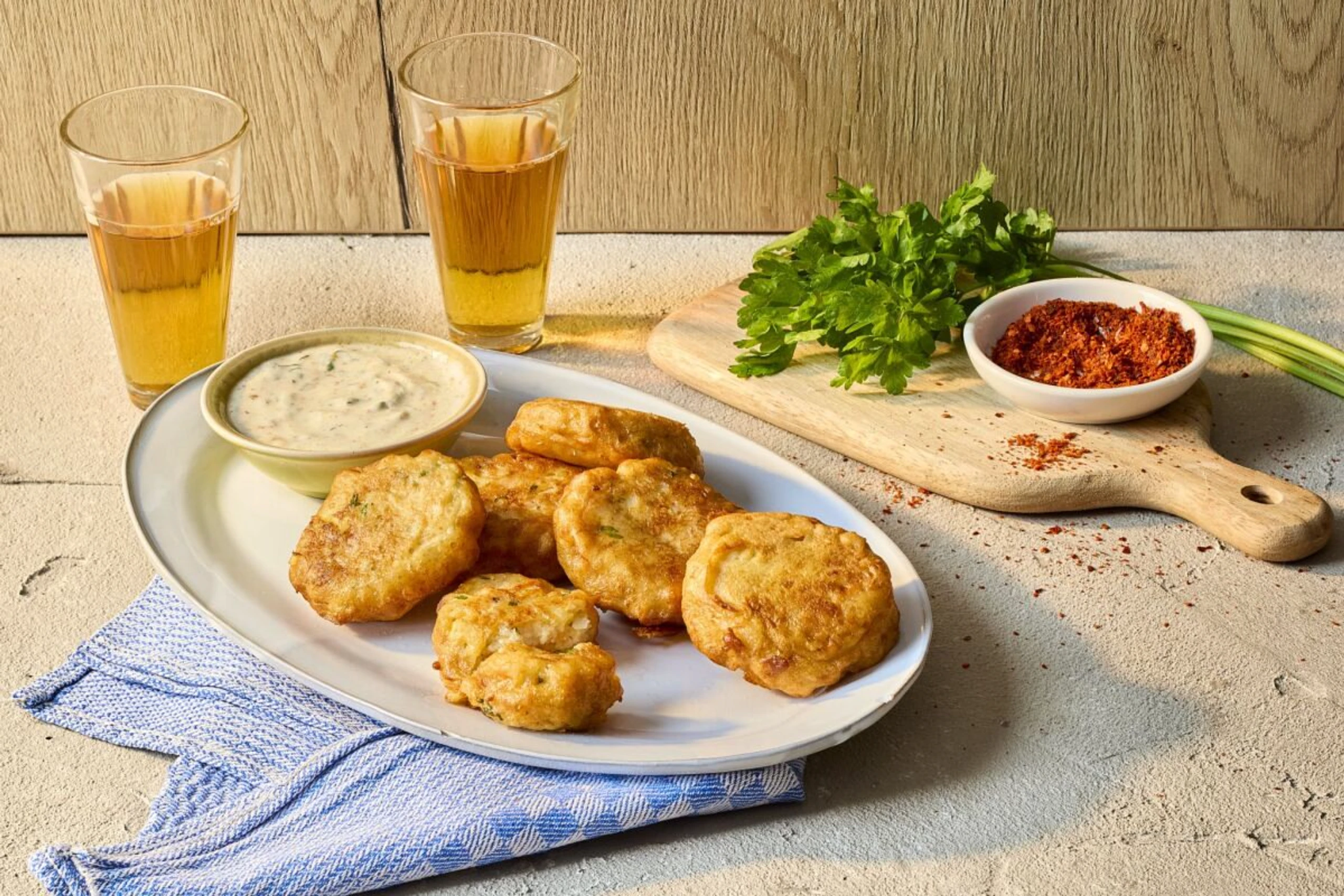 Die türkischen Köfte gibt es auch in Veggie mit Kartoffeln
