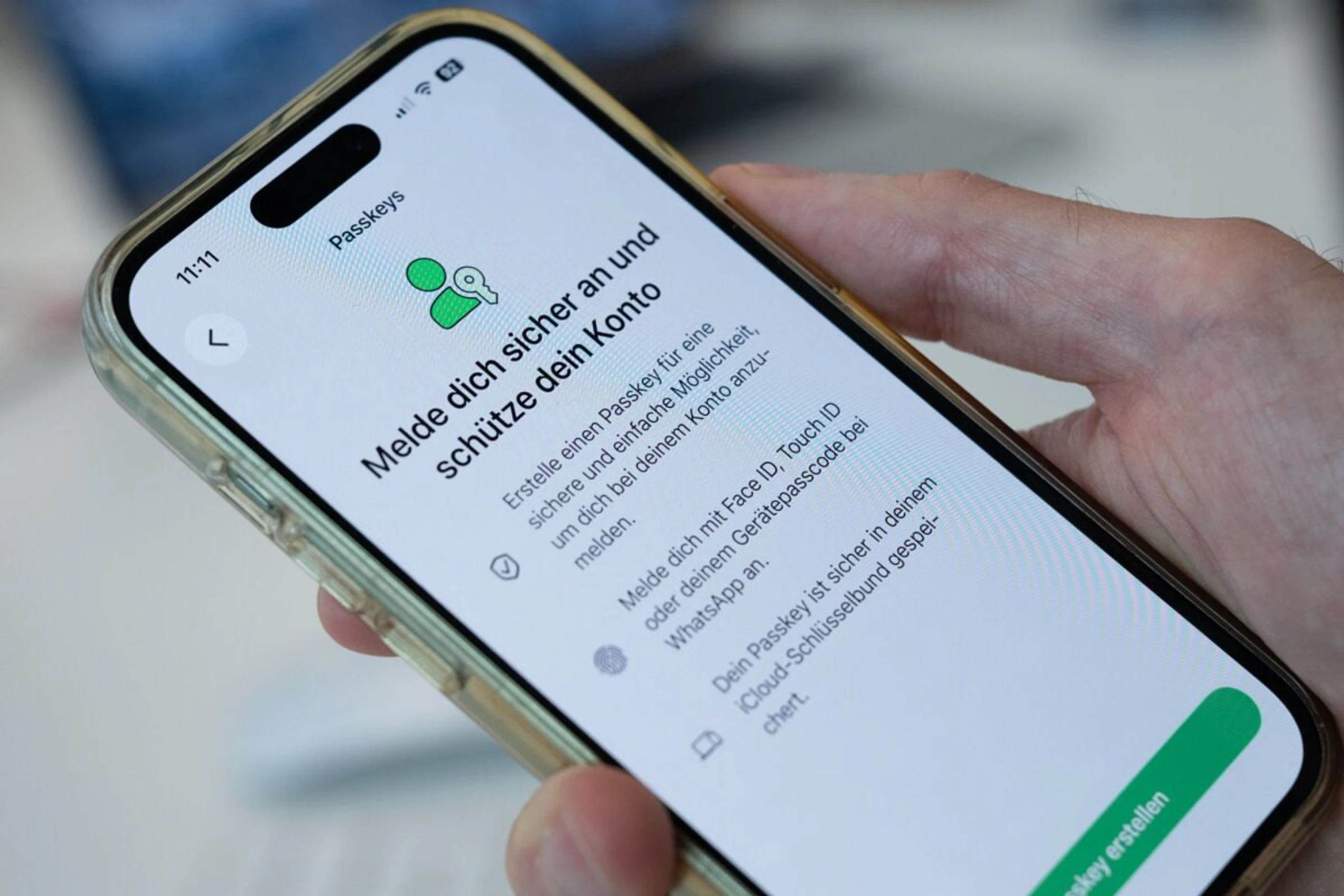 Nutzende können jetzt mehr als einen Passkey für ein Konto hinterlegen