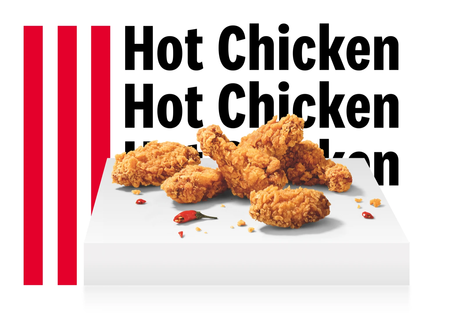 KFC Hot Chicken — knusprig panierte Hot Wings mit Chilischoten