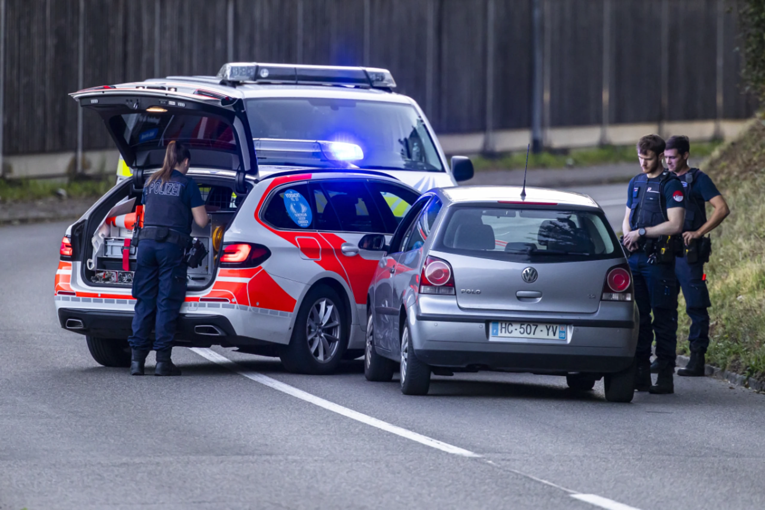 Polizeieinsatz nach dem Event in der Nähe von Aarau