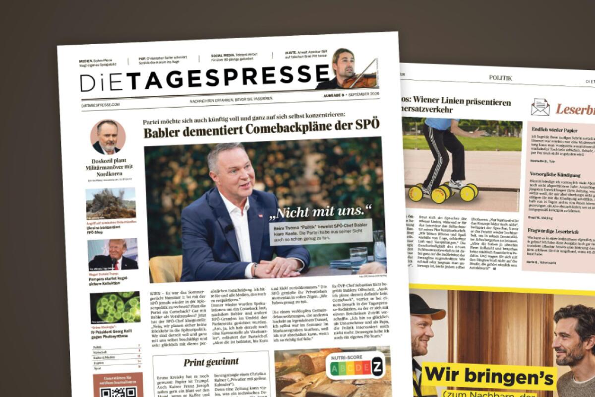 Auszüge aus der nicht erhältlichen Nullnummer der Print-"Tagespresse"