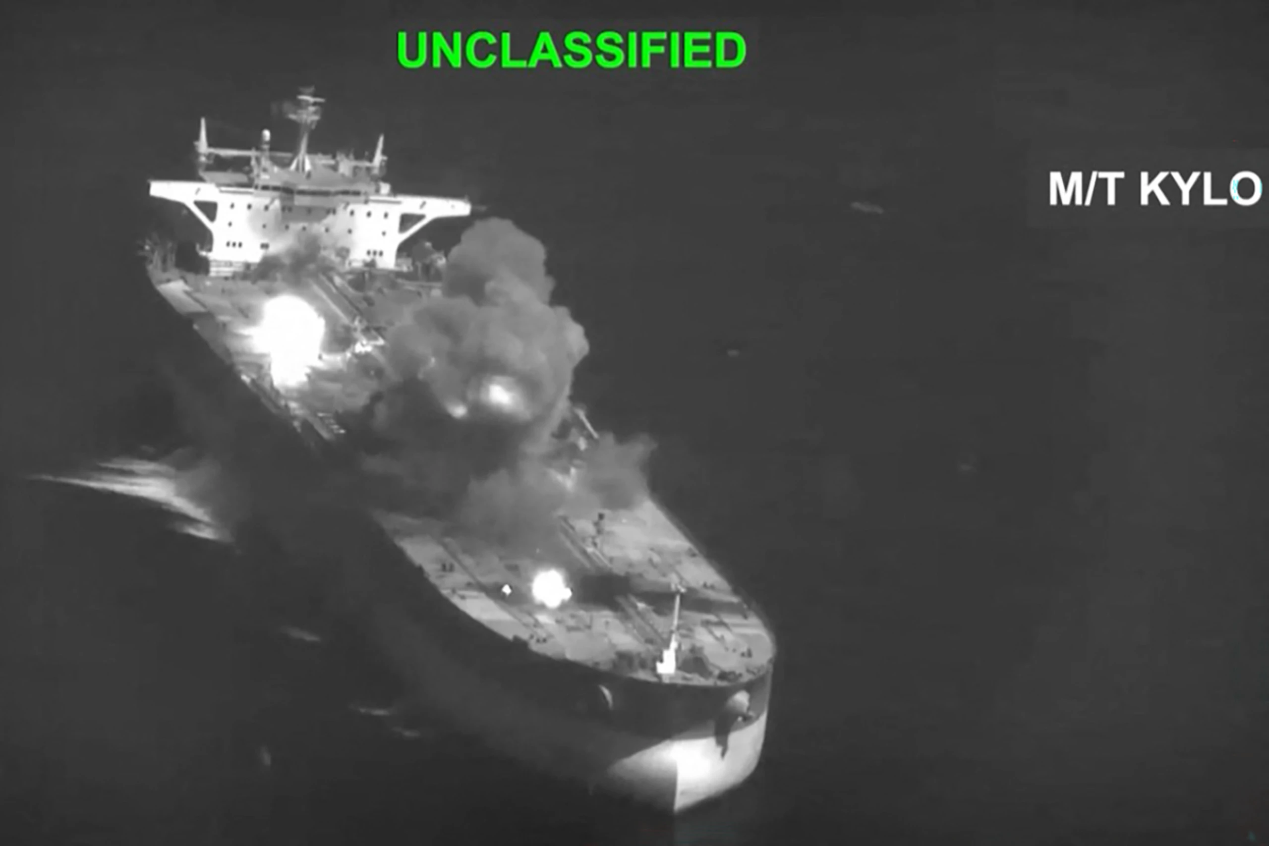 Bilder des US-Militärs sollen Angriff auf Öltanker zeigen