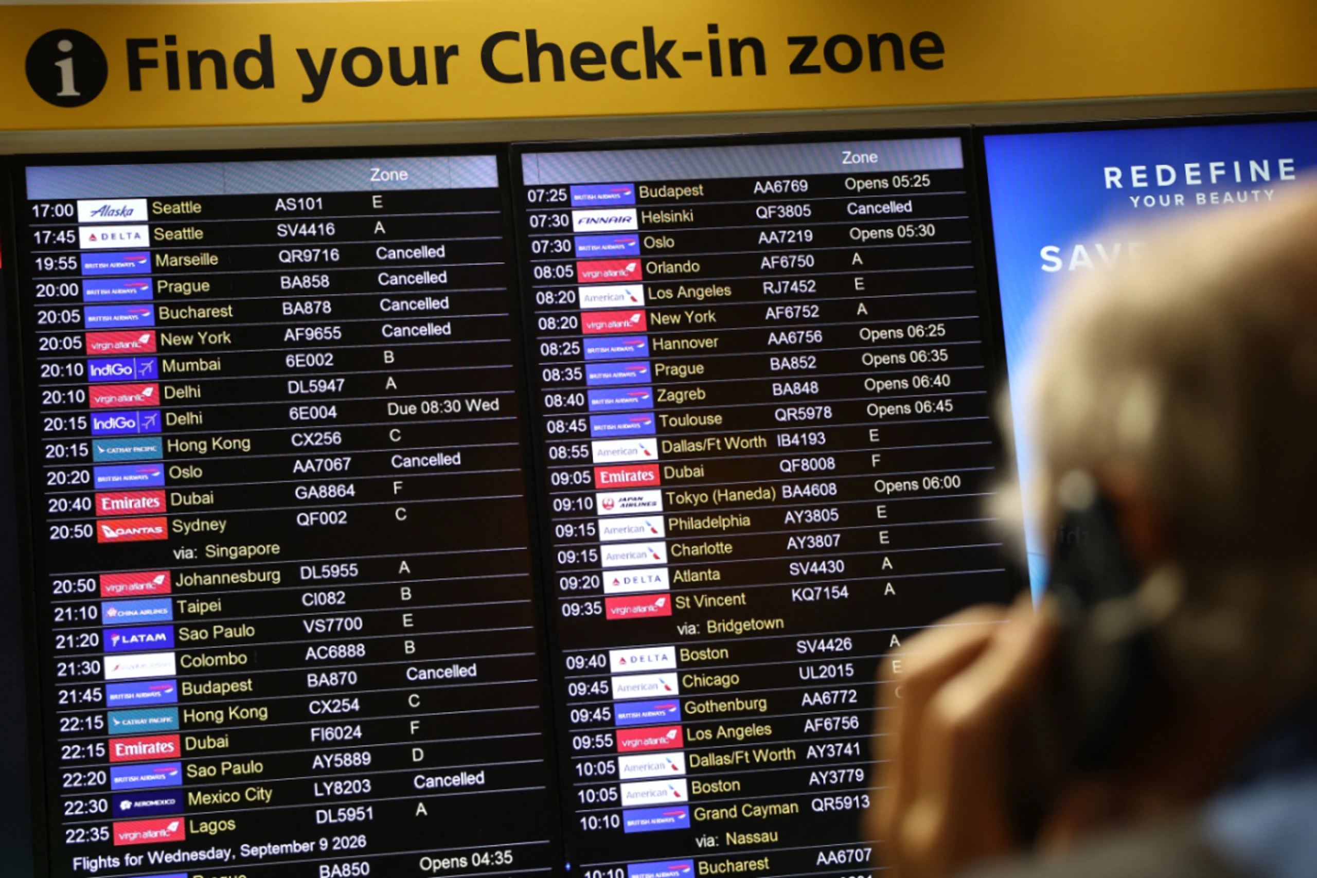 Weiter Flugausfälle in Großbritannien