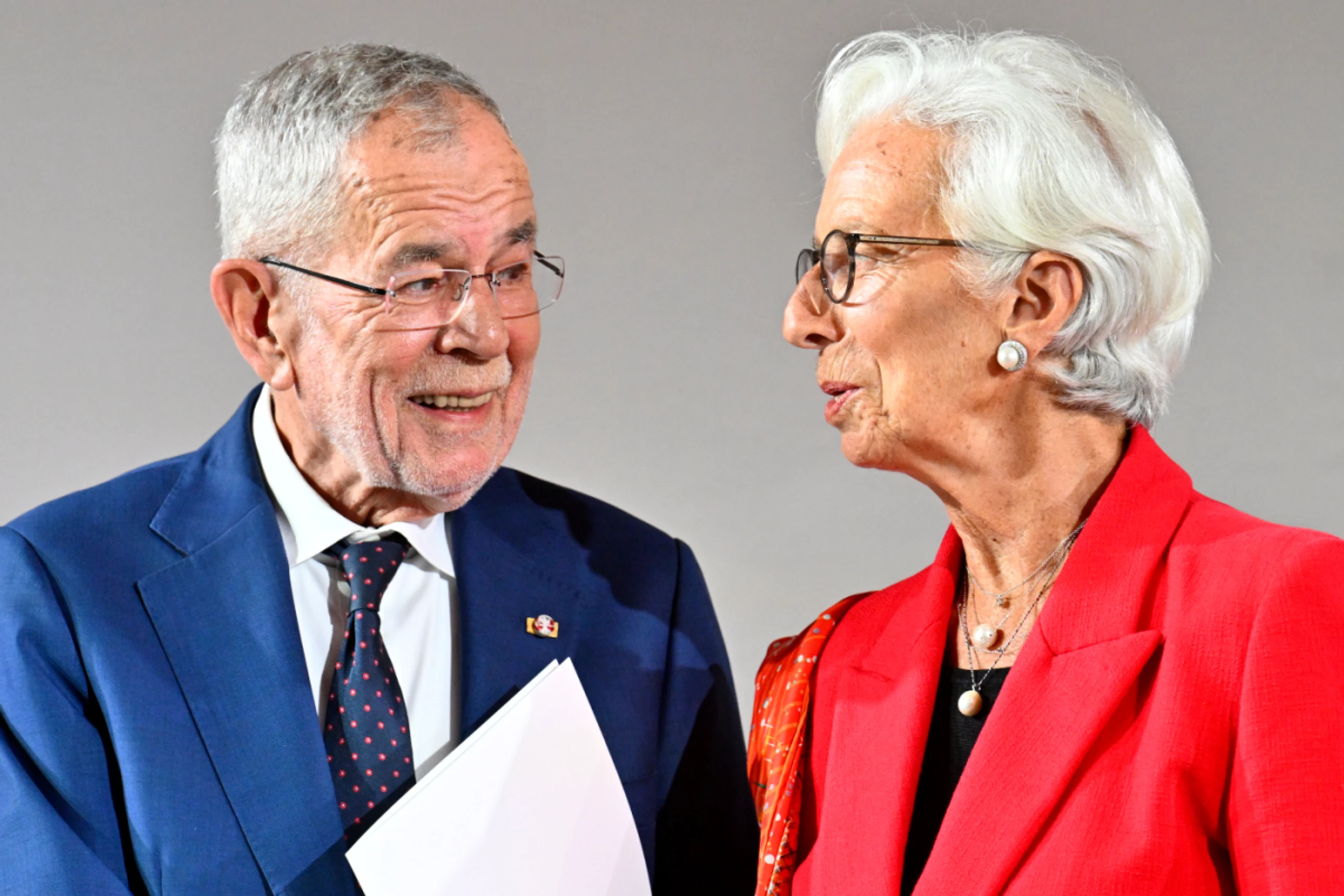 Bundespräsident Van der Bellen und EZB-Präsidentin Lagarde