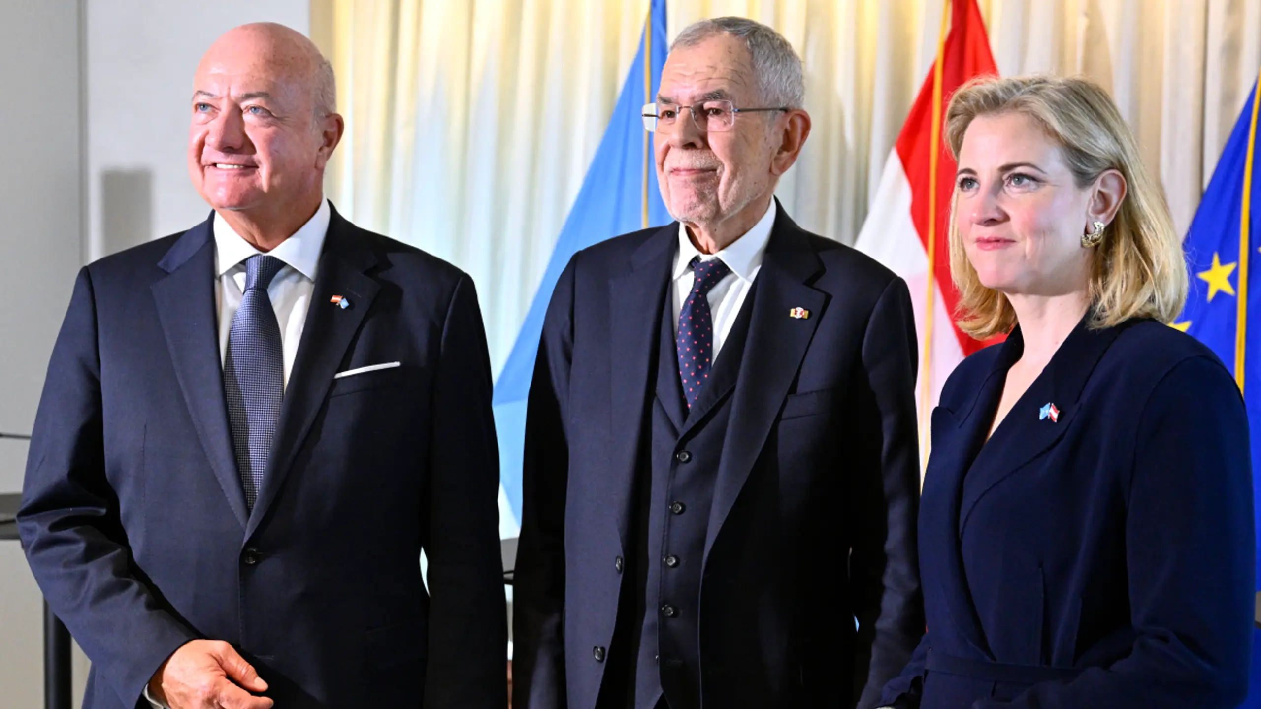 © HANS KLAUS TECHT, Apa Stocker, Van der bellen und Meinl-Reisinger bei UNO in New York