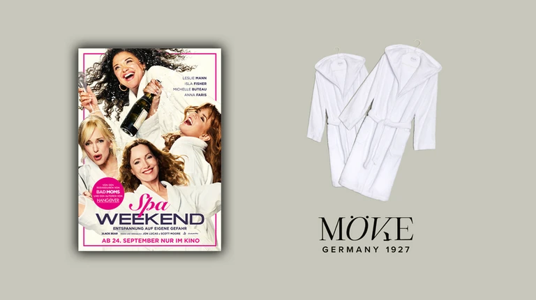 Gewinne Kinogutscheine für „SPA WEEKEND“ & einen Superwuschel Bademantel von Möve!