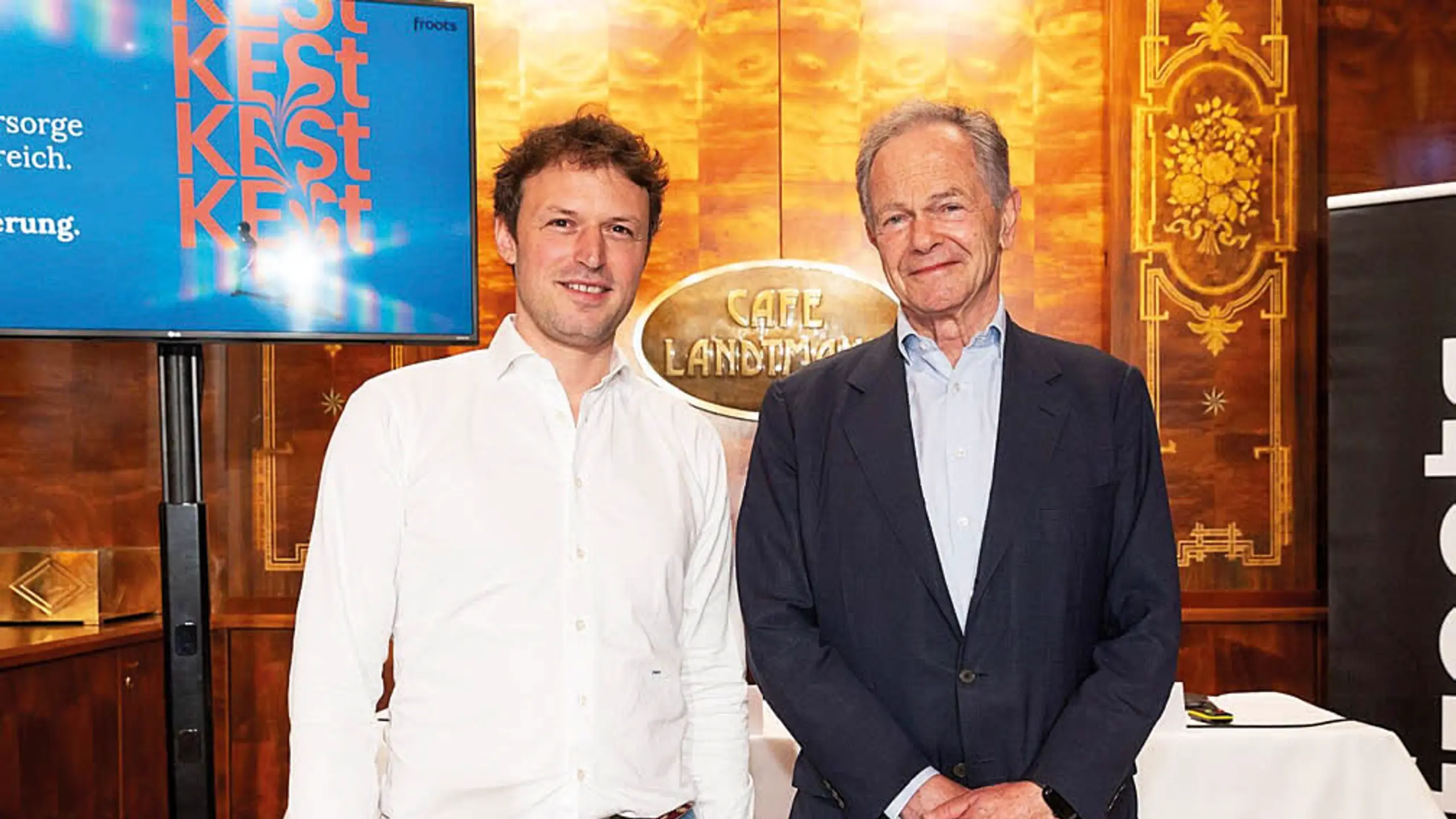 © FROOTS, Roland Unger Froots-Gründer David Mayer-Heinisch (l.) mit einem seiner größten Investoren, Andreas Treichl.