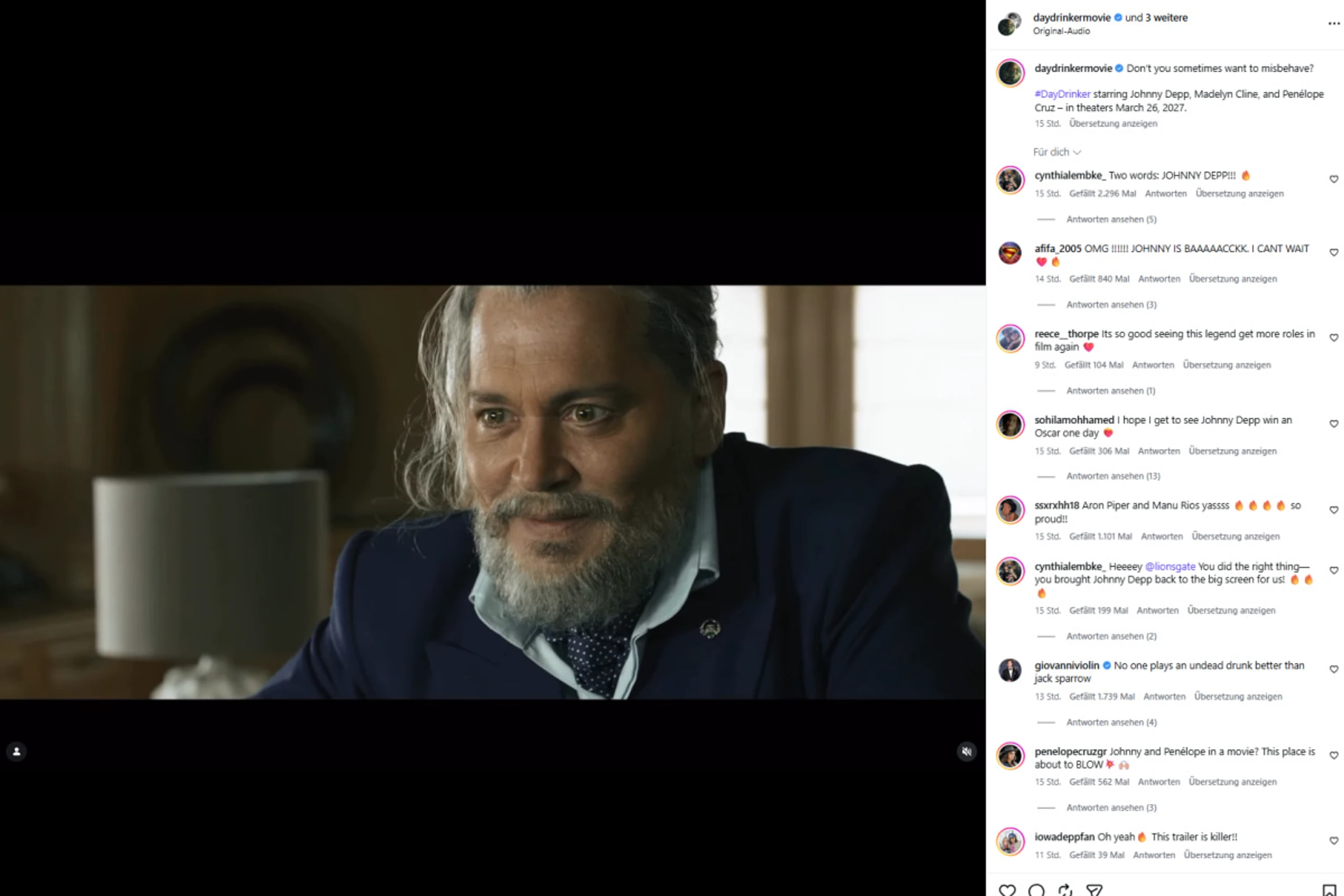 Johnny Depp ist kaum wiederzuerkennen