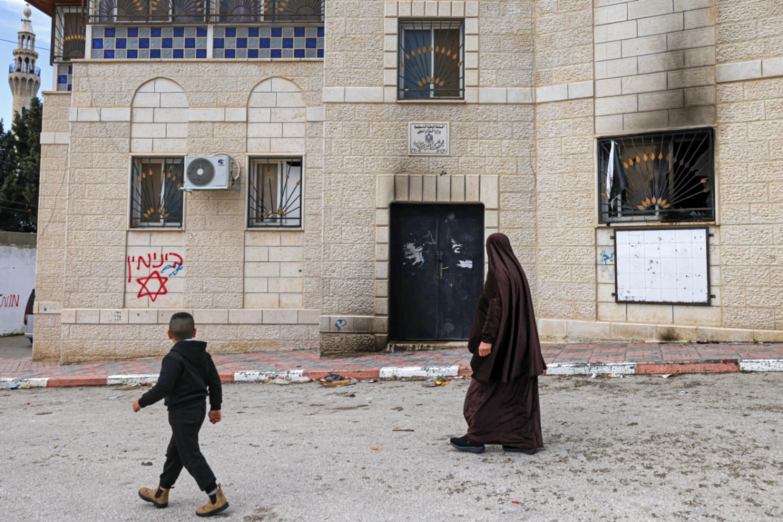 Zerstörung infolge von Angriffen israelischer Siedler in Jalud