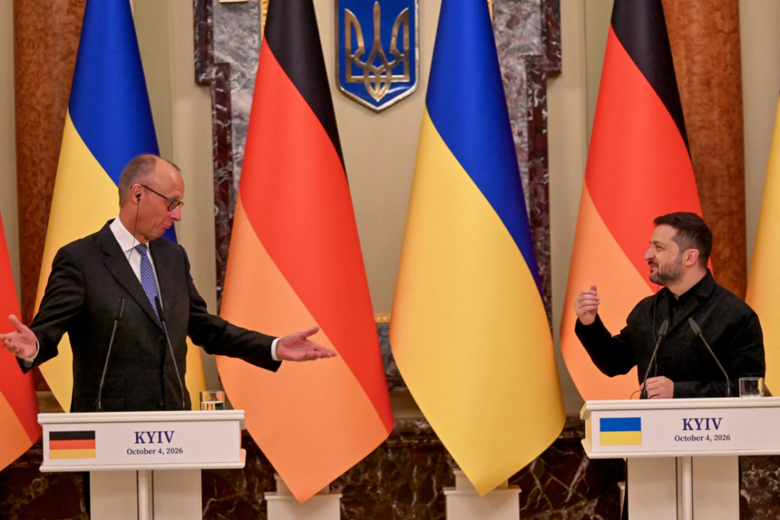 Friedrich Merz und Wolodymyr Selenskyj am Sonntag in Kiew