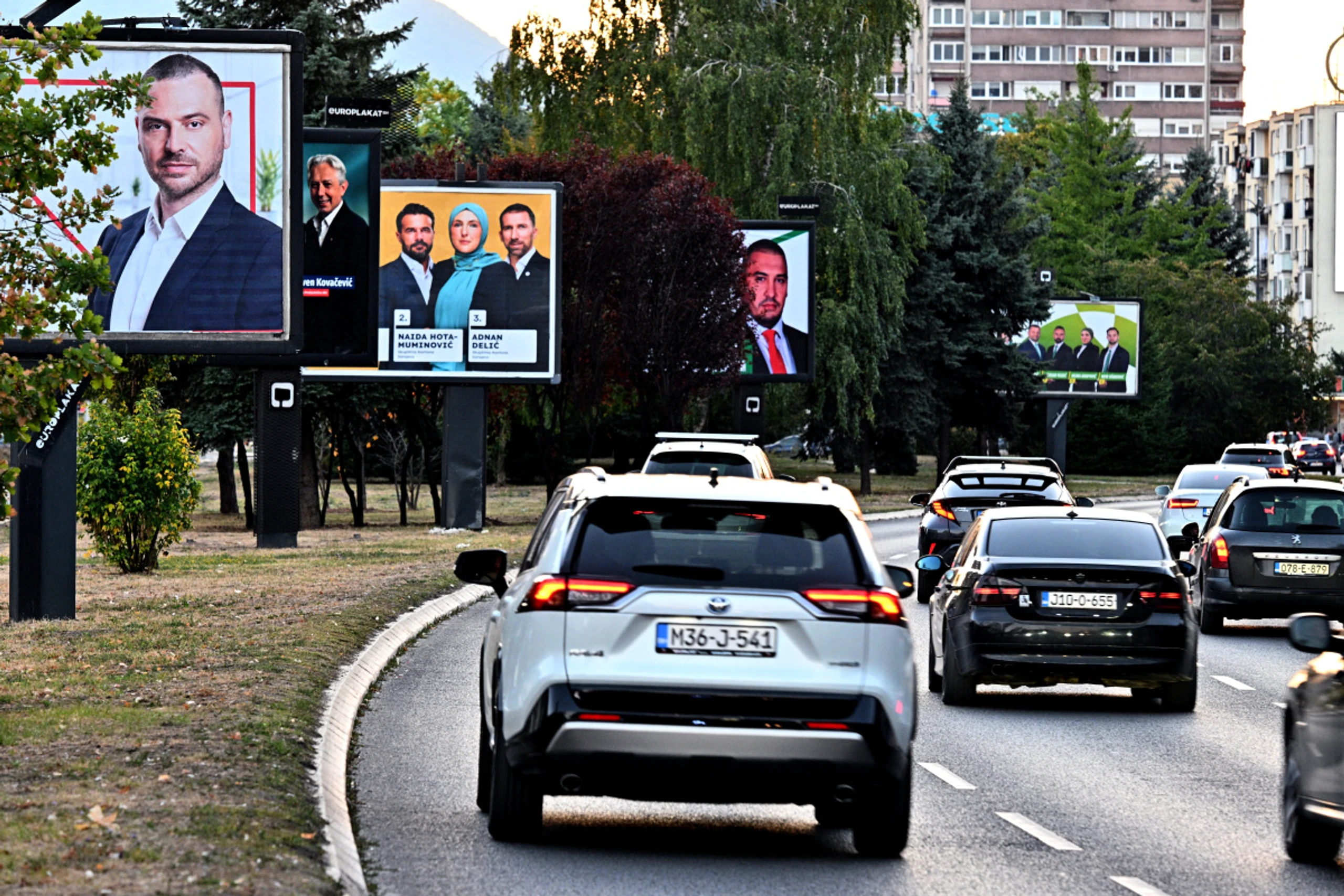 Wahlplakate in Sarajevo (Hauptstadt von Bosnien und Herzegowina)
