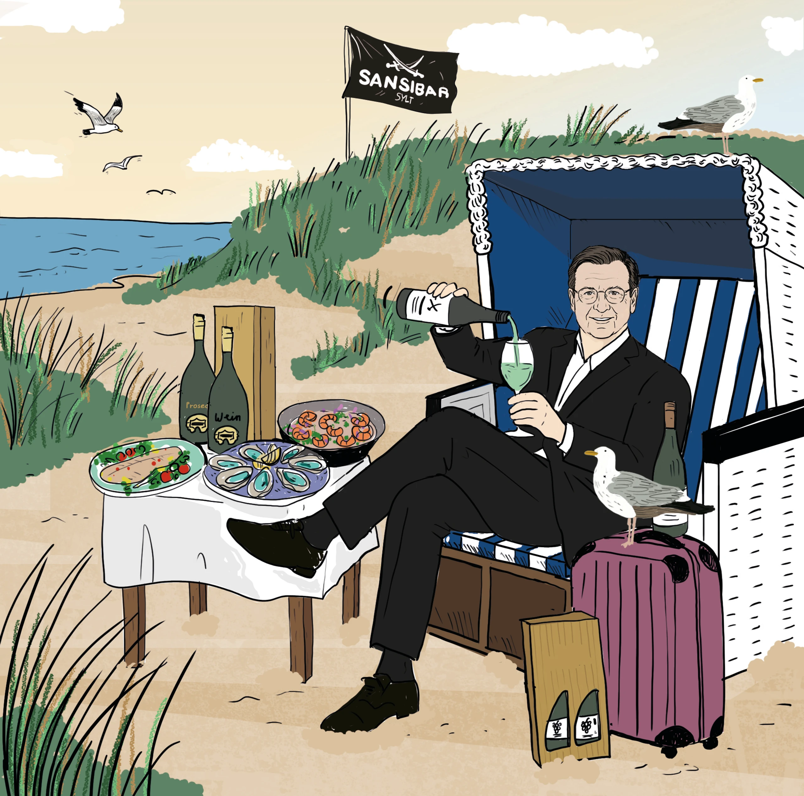 The Hans an der Nordsee: Von Strandbuden und 10.000-Euro-Flaschen