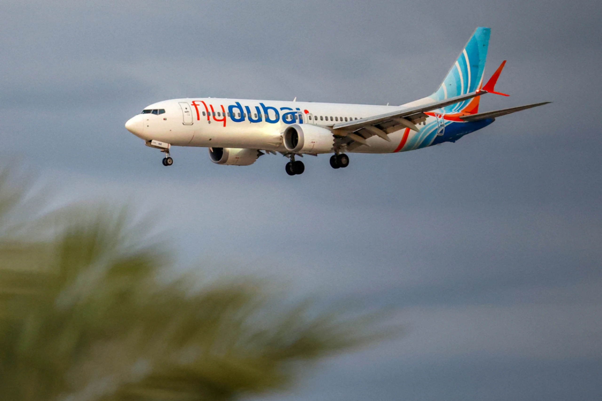 Eine Flydubai-Maschine beim Landeanflug auf Tel Aviv