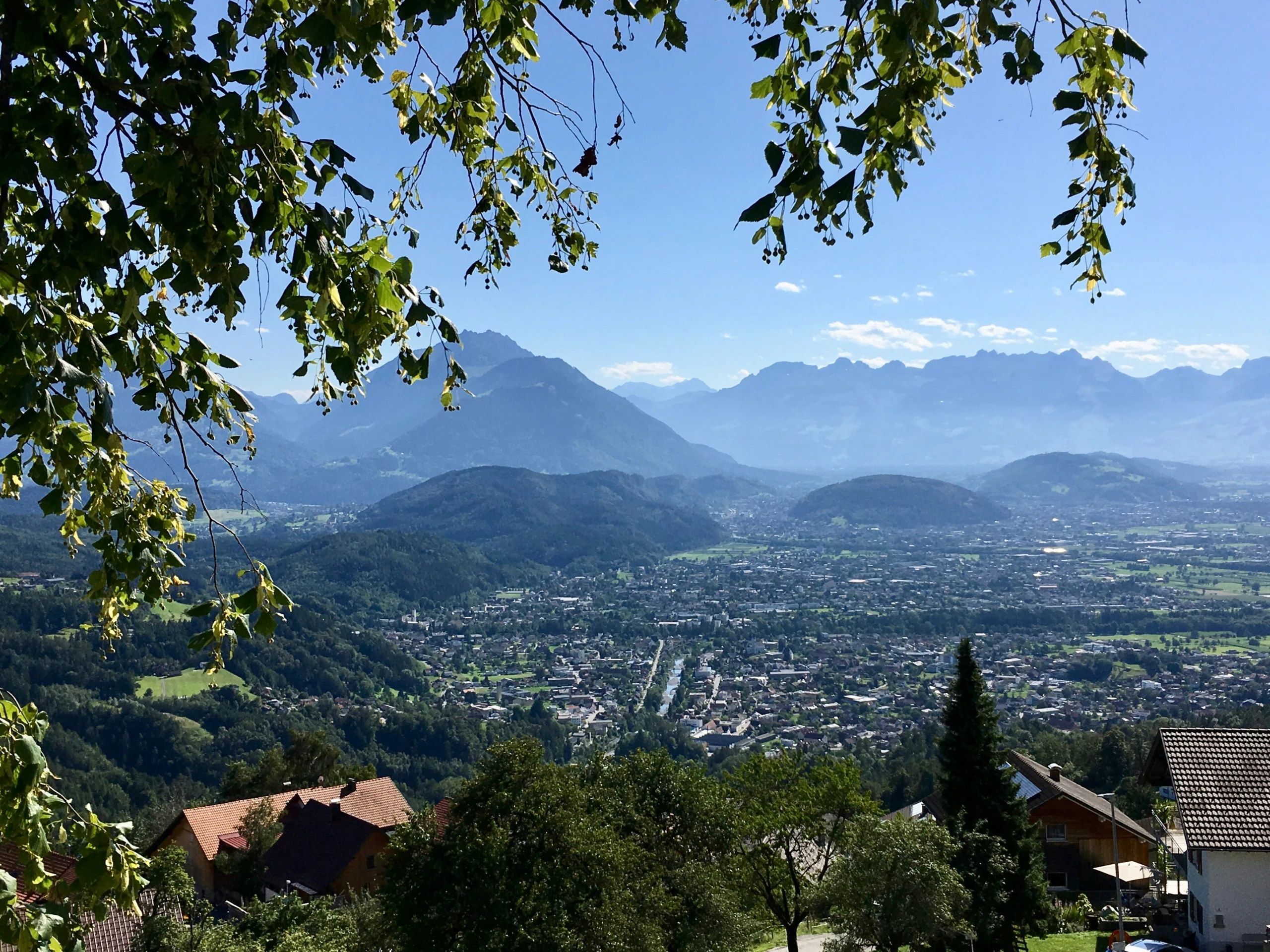 Blick von Viktorsberg über Rankweil und das Vorarlberger Rheintal
