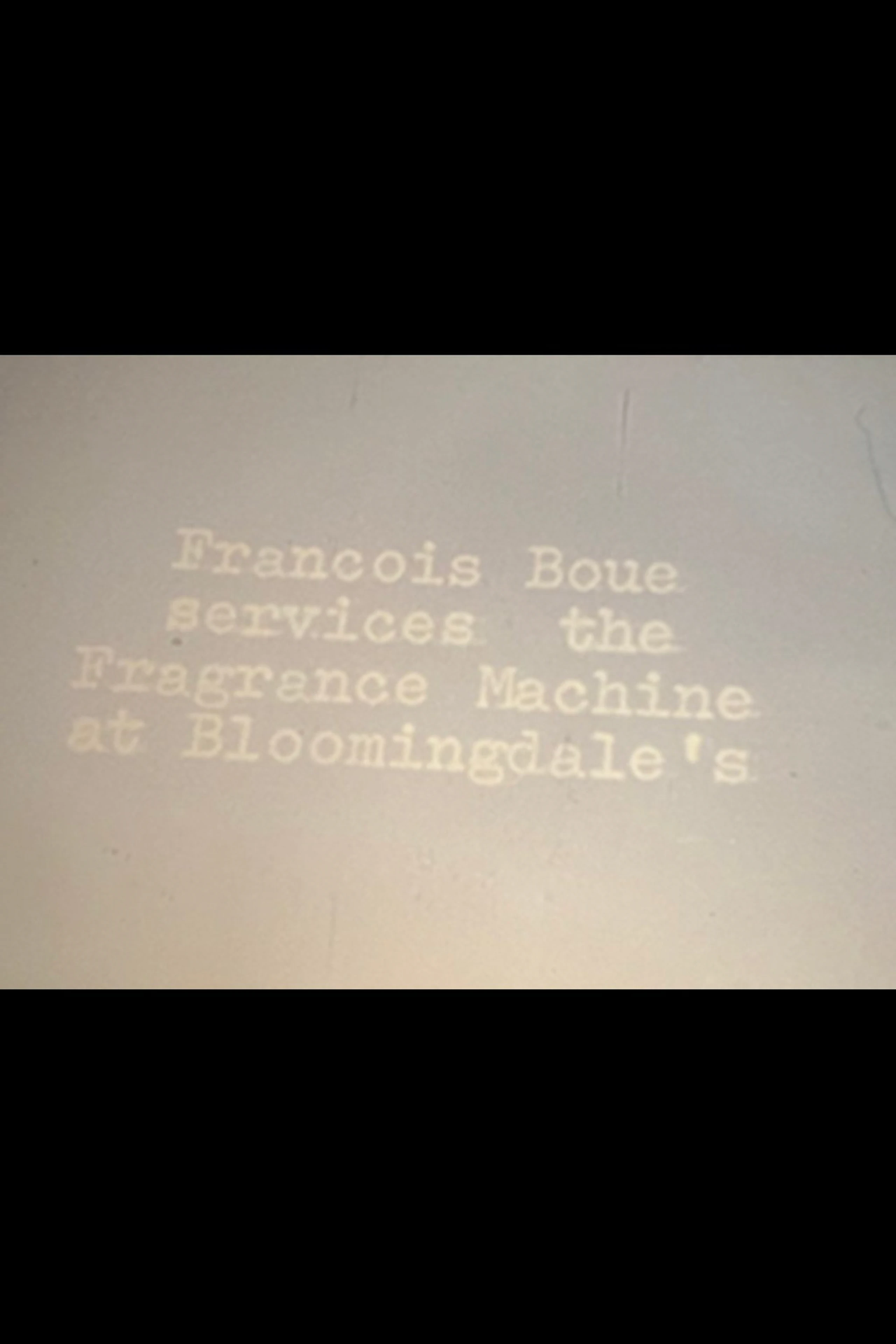 Francois Boue Services the Fragrance Machine at Bloomingdales