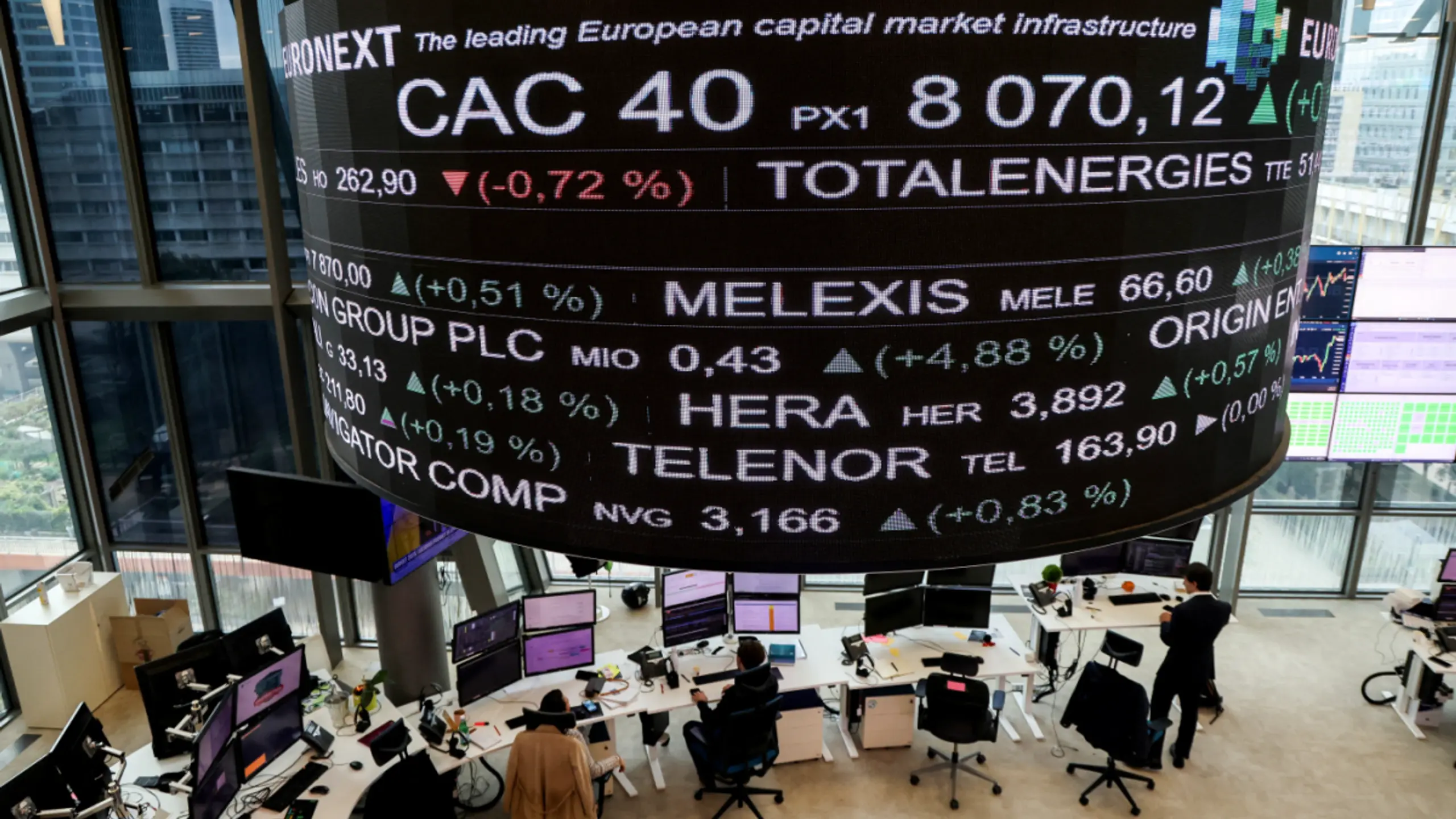© AFP, LUDOVIC MARIN, Apa Zuwächse bei Autowerten und Rüstungsaktien