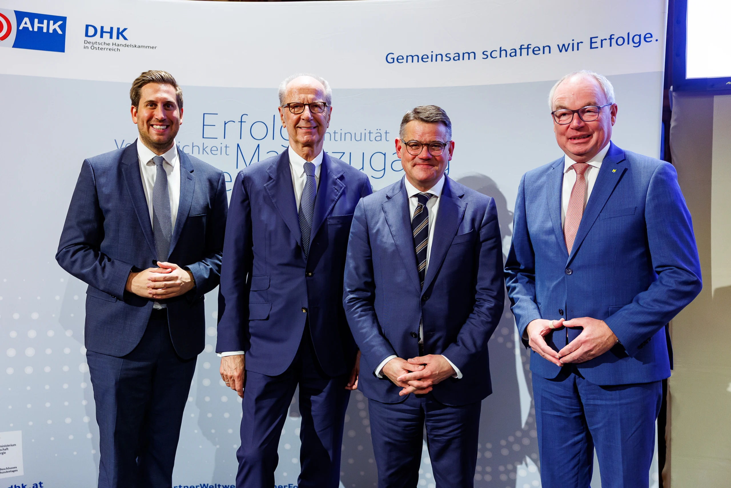 Alexander Pröll, Hans Dieter Pötsch, Boris Rhein und Stefan Pernkopf beim Hessischen Abend im Palais Niederösterreich in Wien