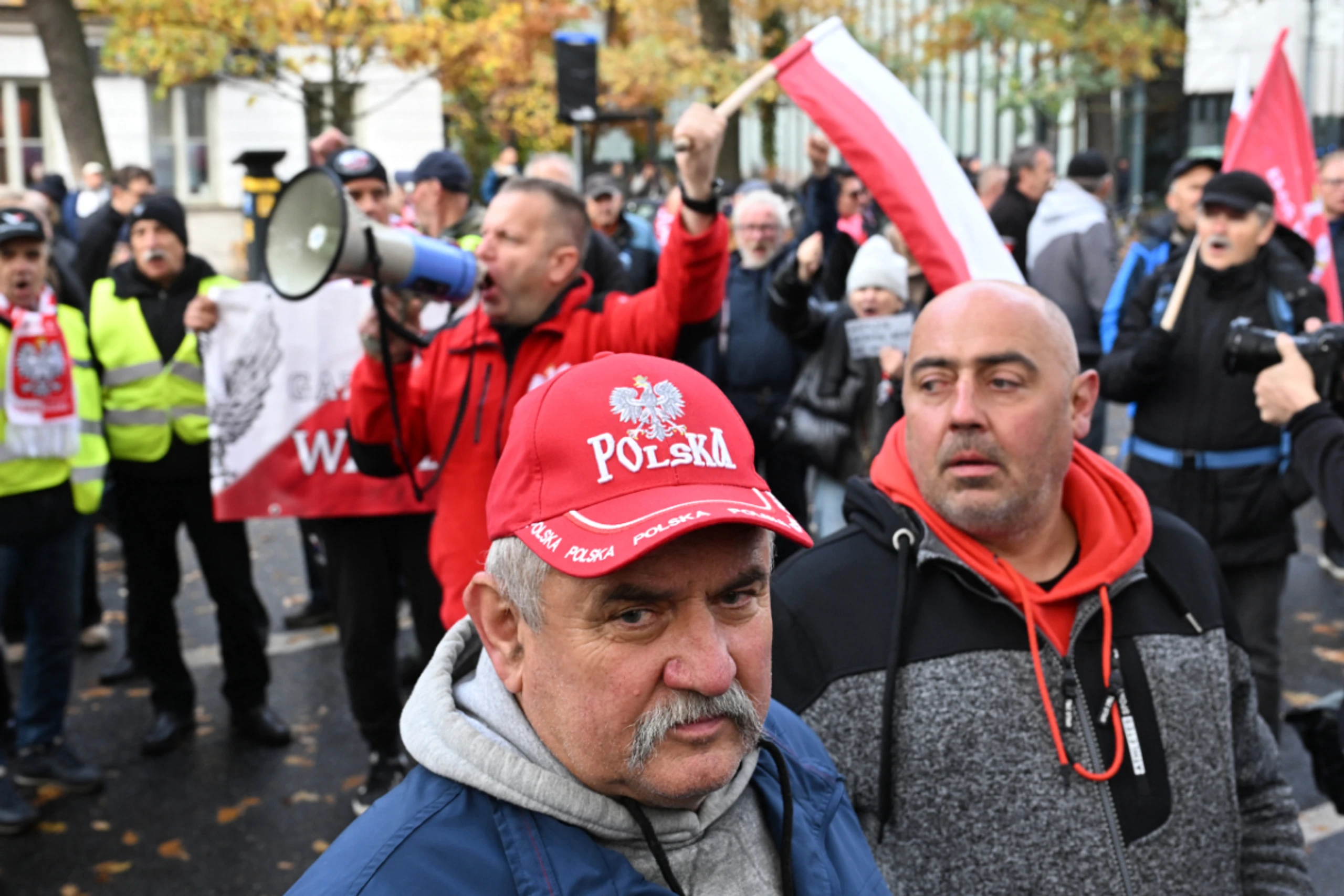 Demonstranten vor dem Verfassungsgericht in Warschau