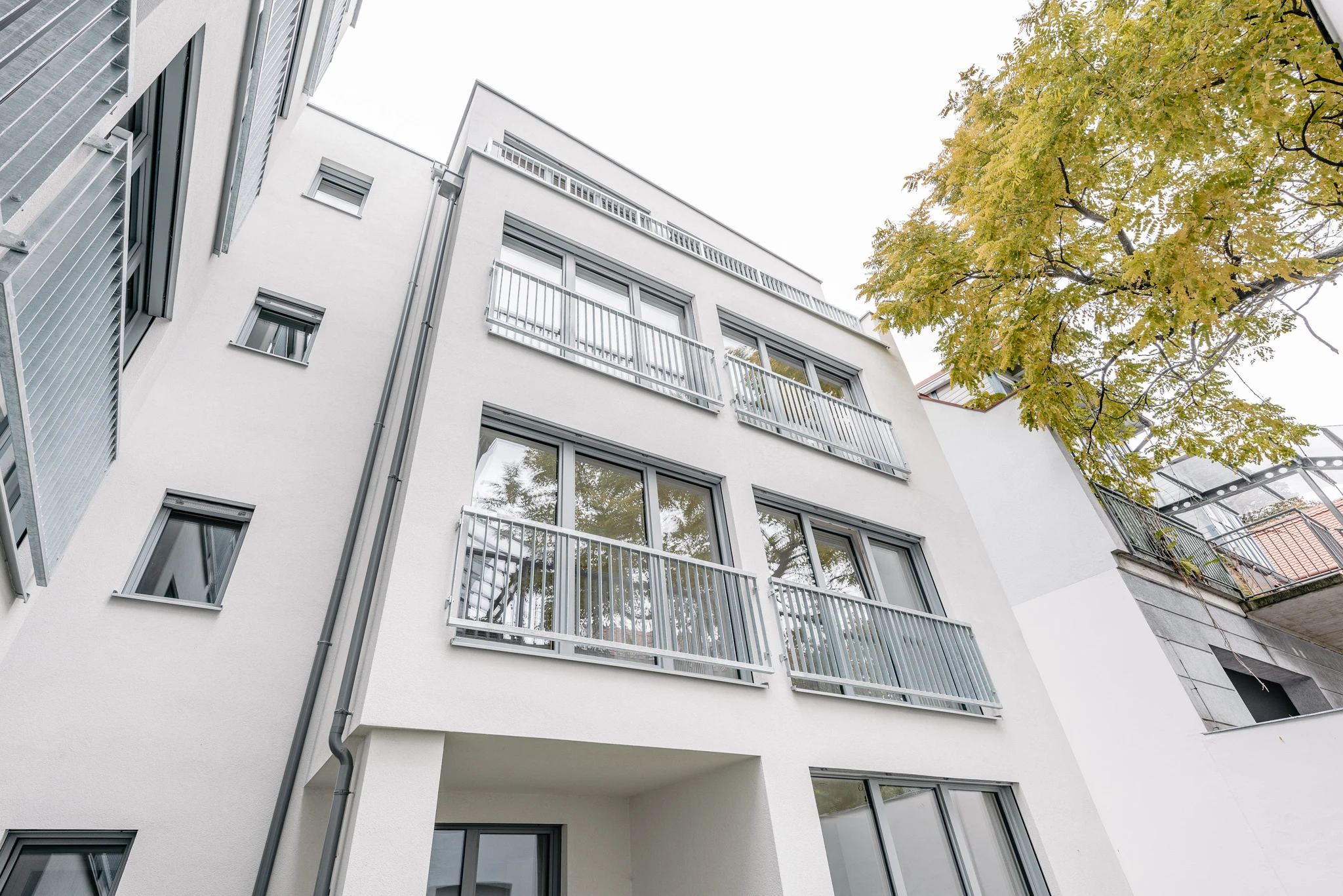 Fassade Neubau Innenhofansicht