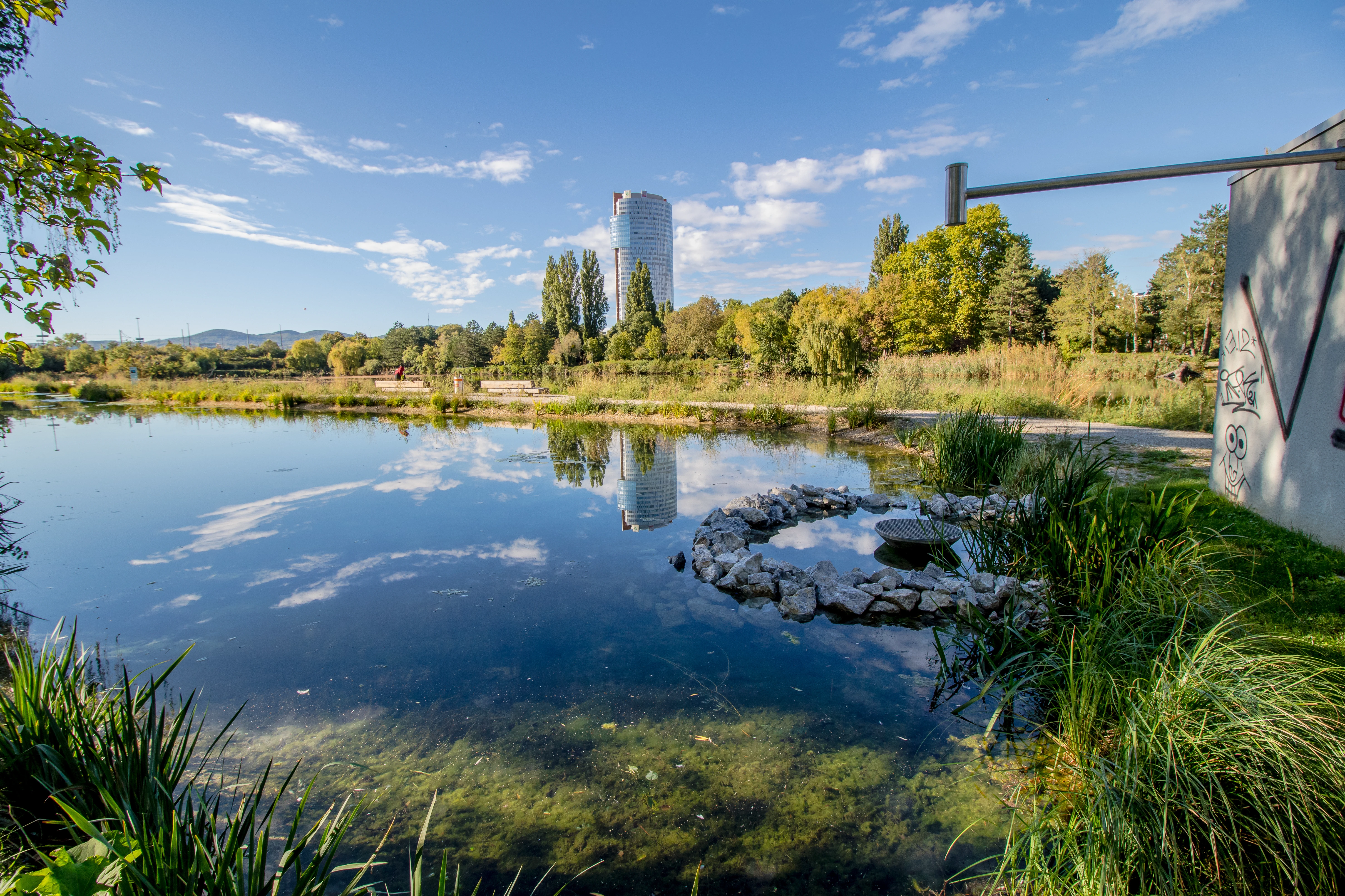 Wasserpark in Wien Floridsdorf